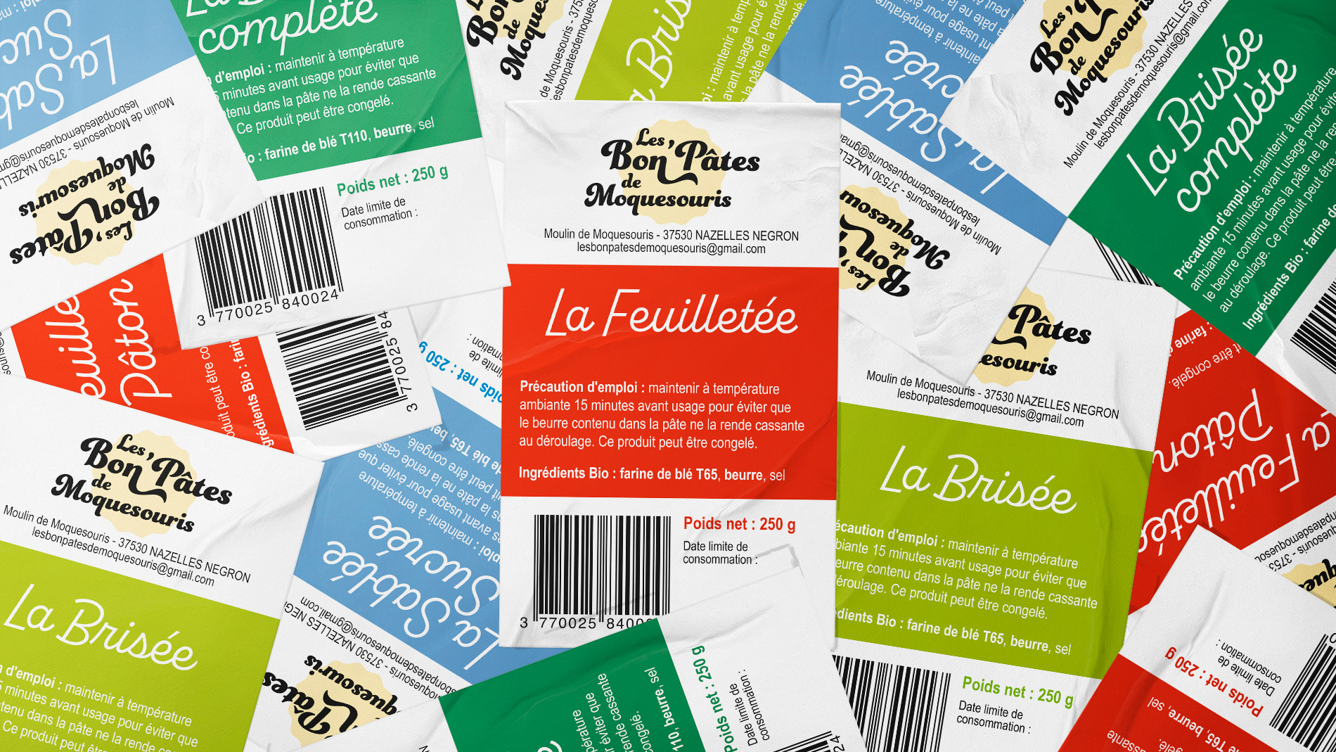 Etiquettes Les Bon'Pâtes de Moquesouris