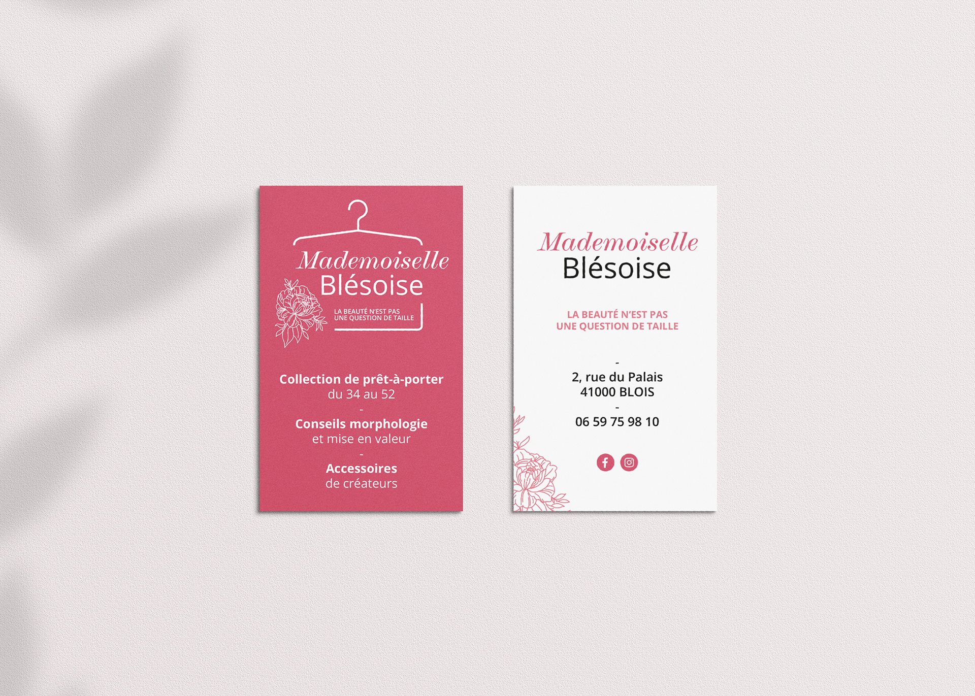 Cartes de visite Mademoiselle Blésoise