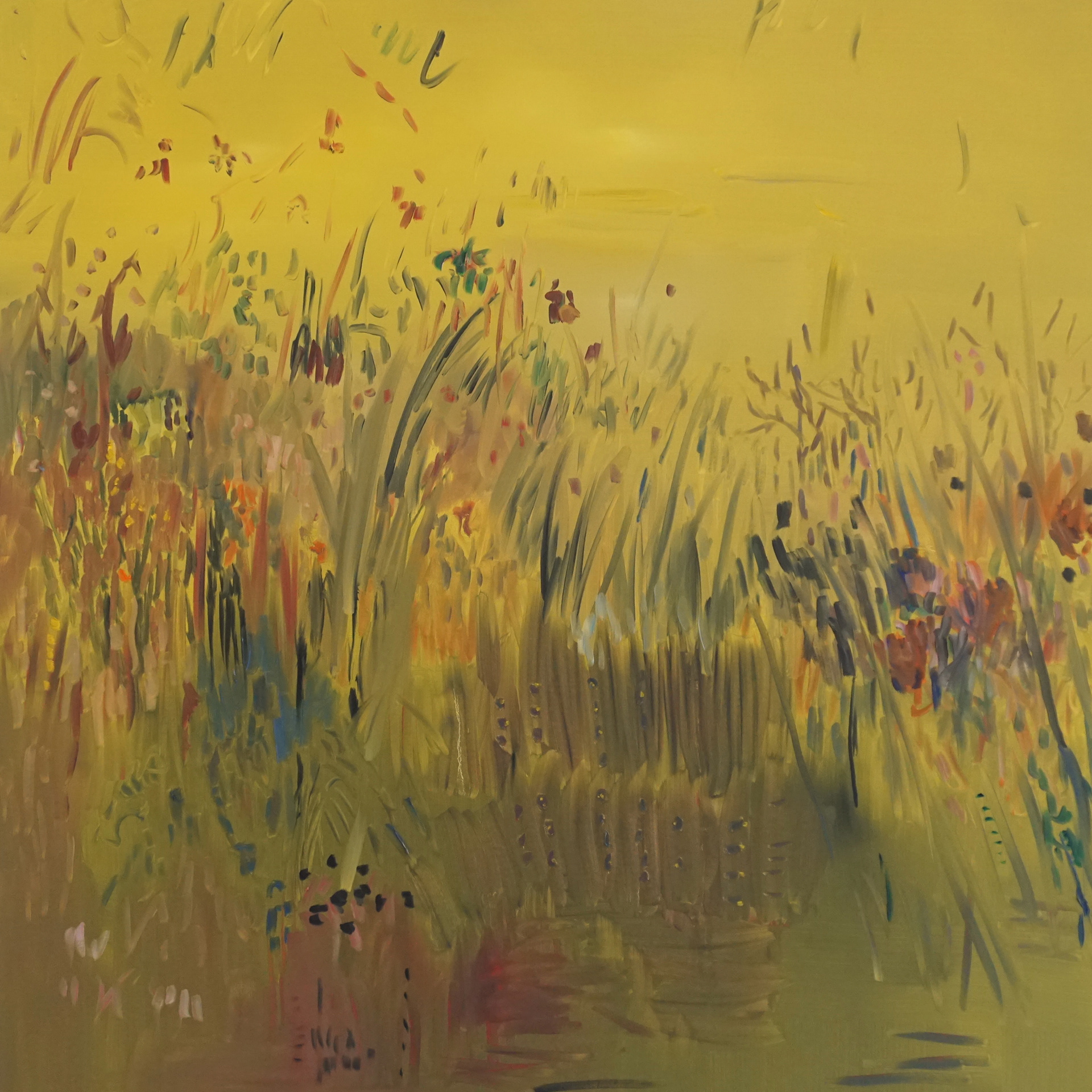 Pedro Diniz Kubitschek.  Flores Antes do Rio 2026 Óleo sobre painel 120 x  120  x 4  cm  