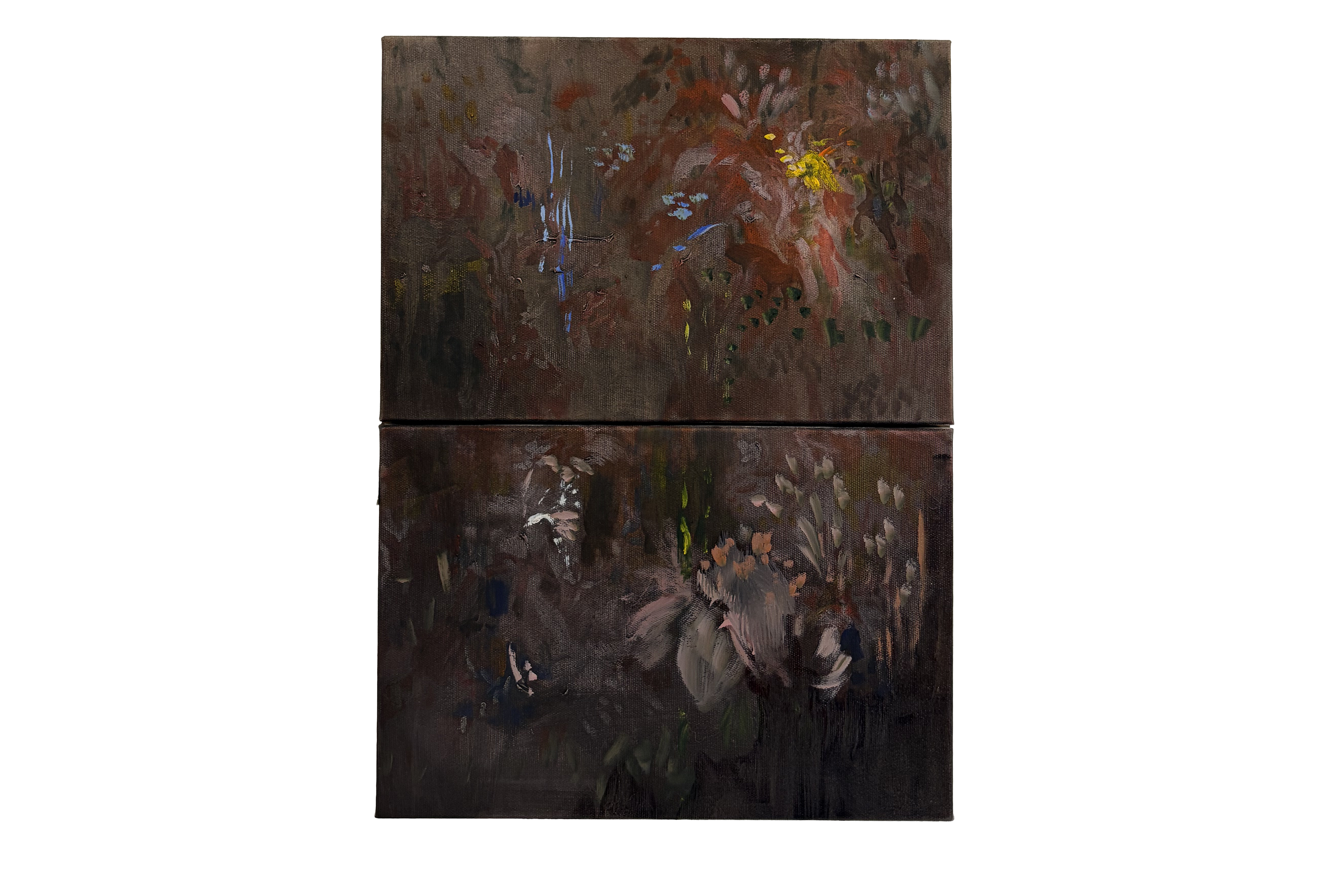 Pedro Diniz Kubitschek. O florecer após a cheia. 2025. Óleo sobre painel. 40 x 30 x 4  cm.