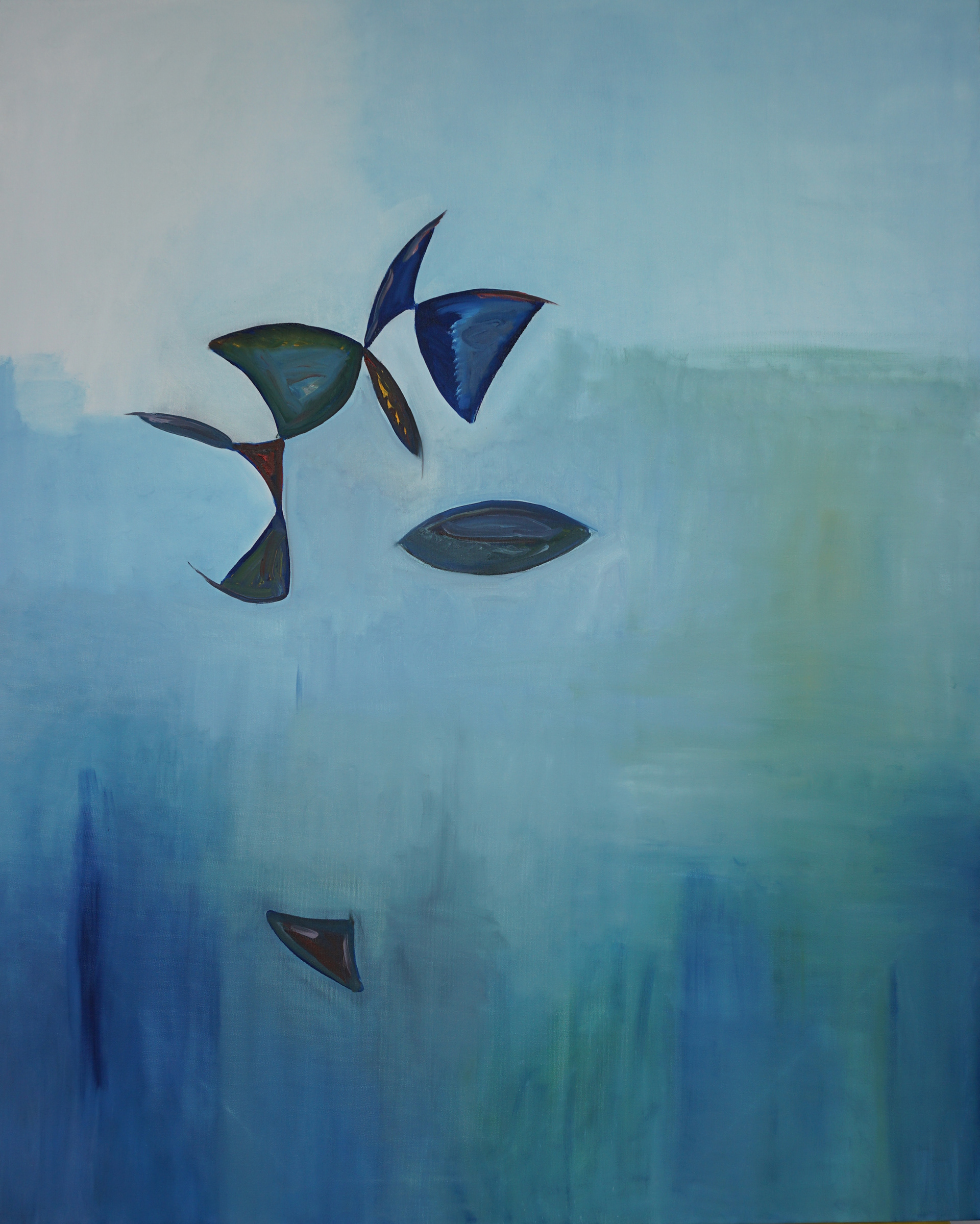 Pedro Diniz Kubitschek Ocean [da série TRIBOS]. 2020. Óleo sobre tela.  100 x 80 cm.