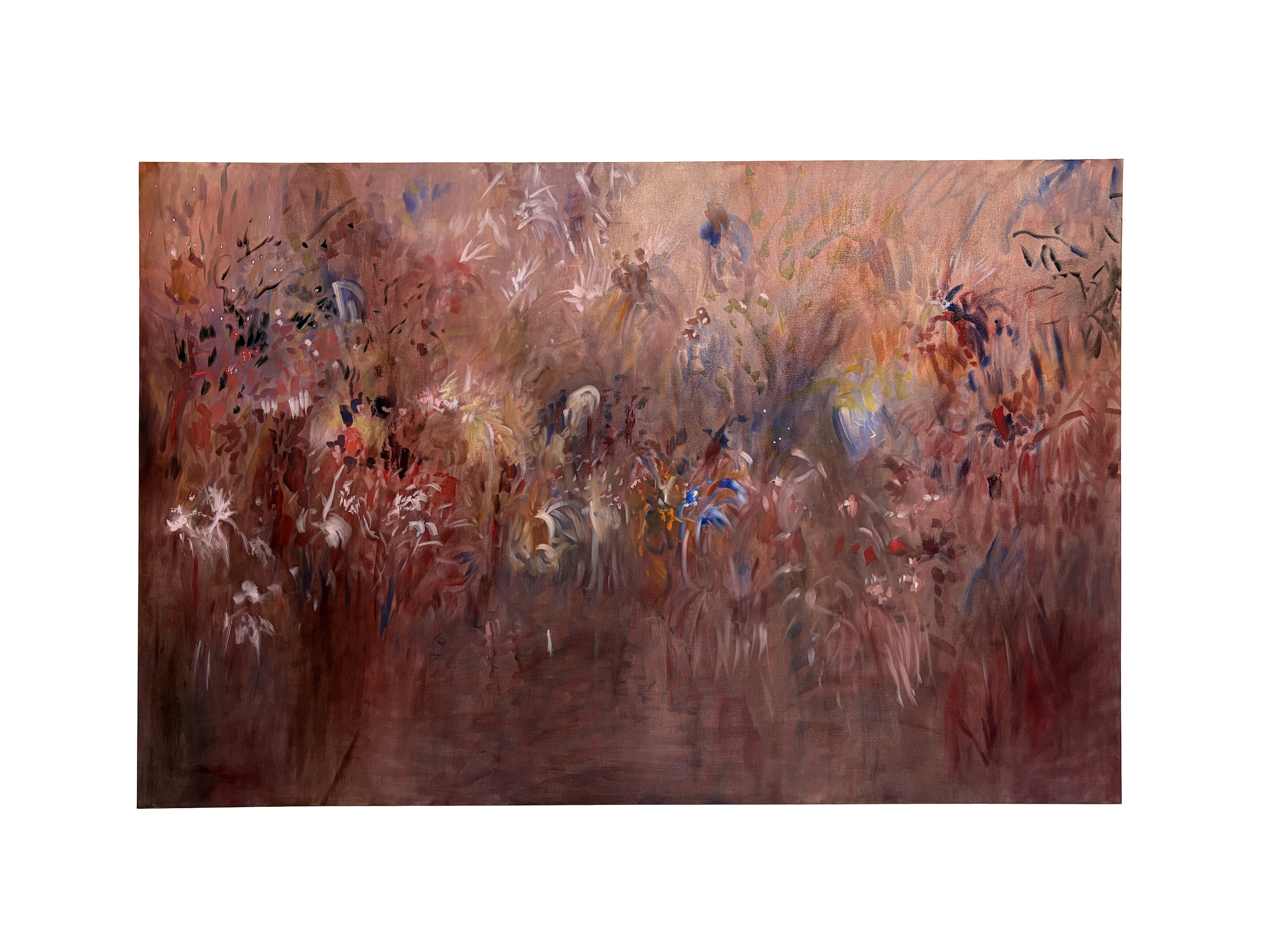 Pedro Diniz Kubitschek - Chovia muito no rio. 2025. Óleo sobre tela. 100 x  140  x 4  cm. 