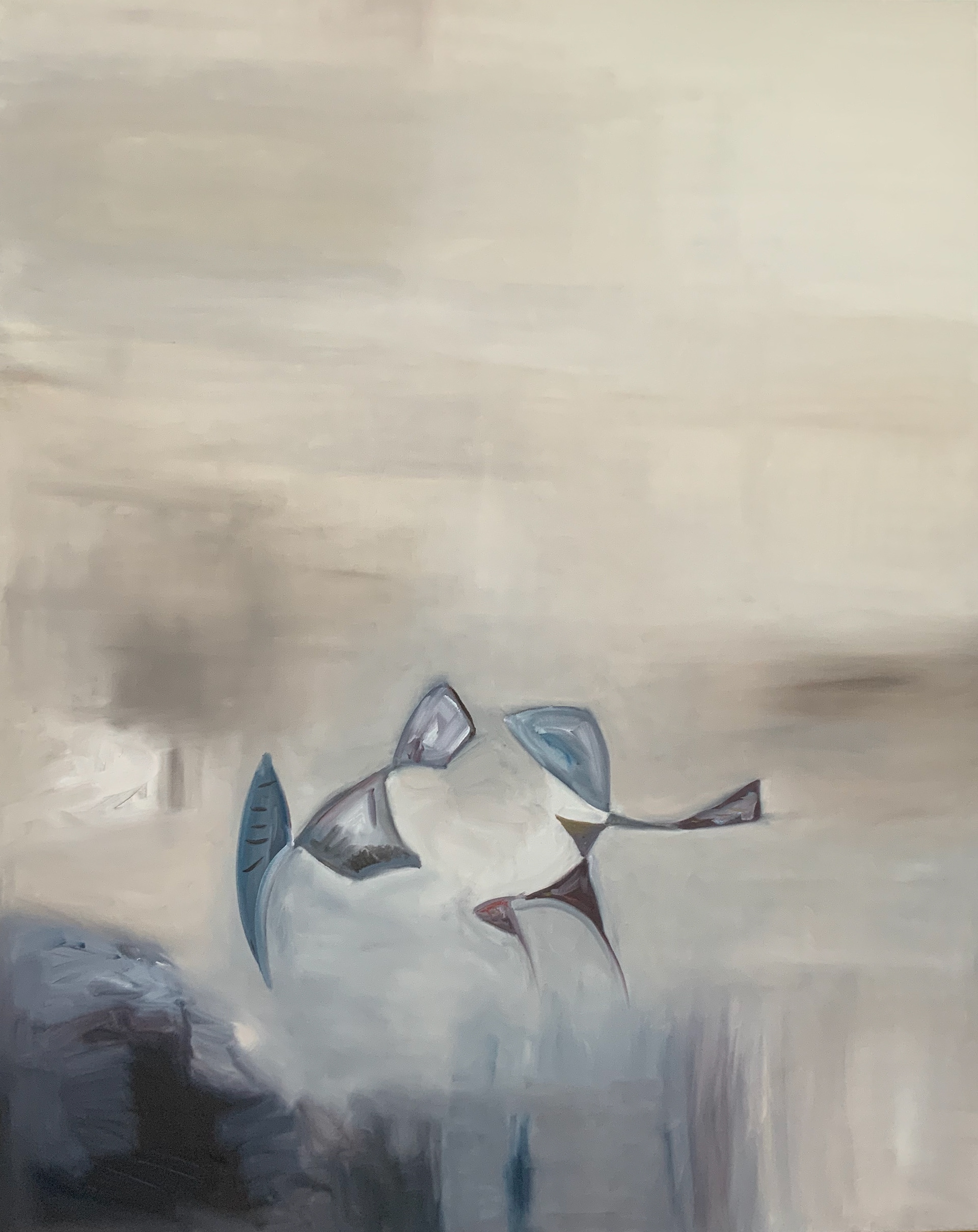 Pedro Diniz Kubitschek Ballet [da série TRIBOS]. 2020. Óleo sobre tela.  100 x 80 cm.