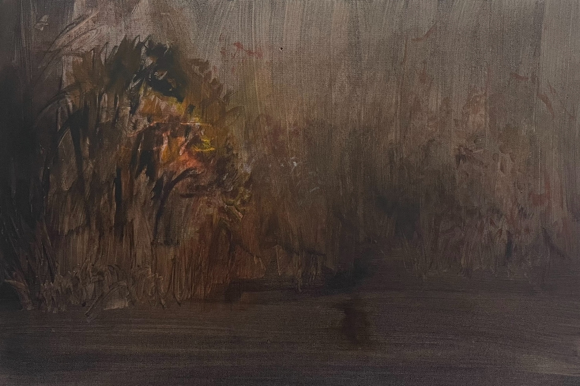 Pedro Diniz Kubitschek - Pelos caminhos de um rio VI. 2025. Óleo sobre tela. 40 x 60 x 2  cm.