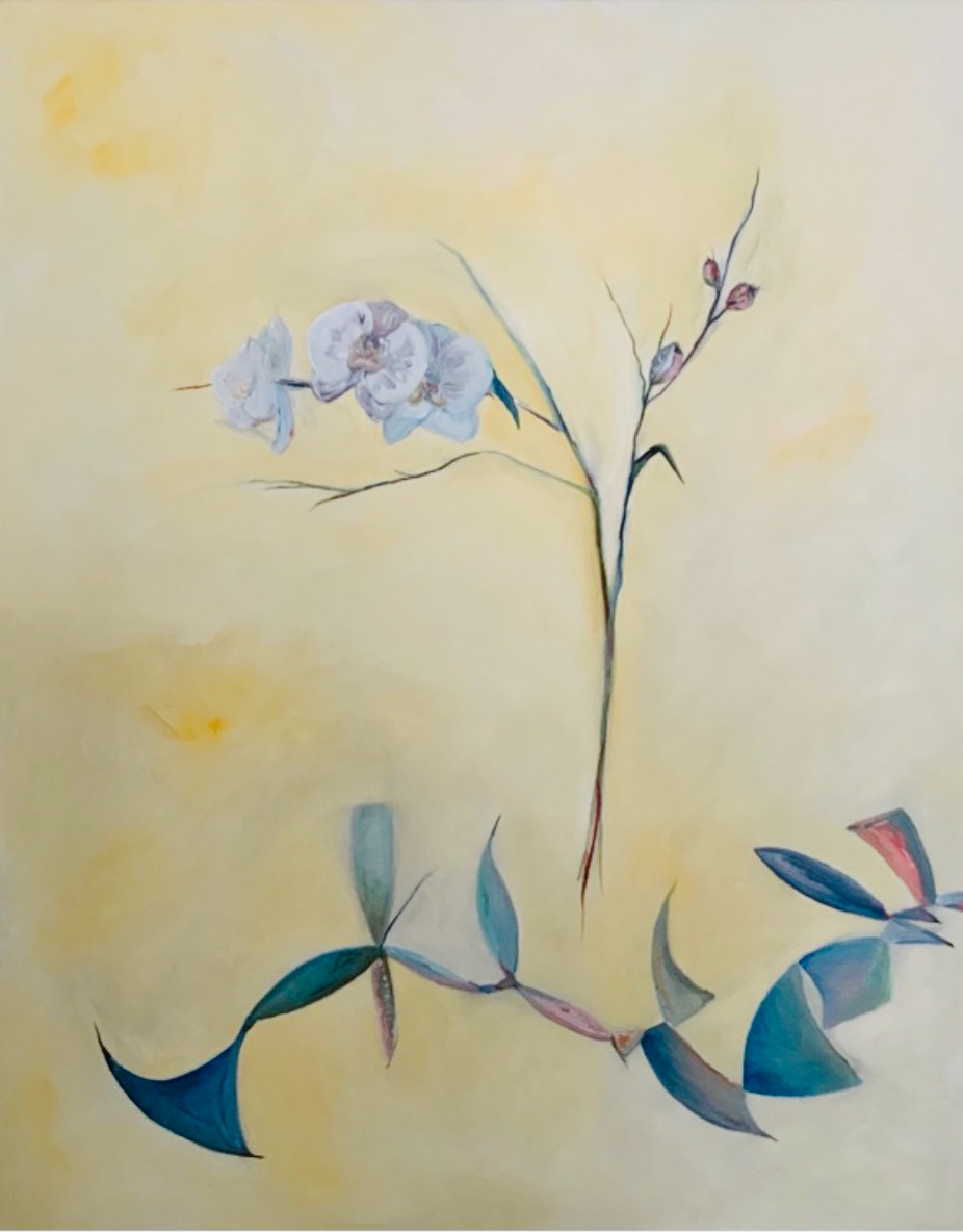 Pedro Diniz Kubitschek Genes [da série ORGANICH]. 2020. Óleo sobre tela.  100 x 80 cm.