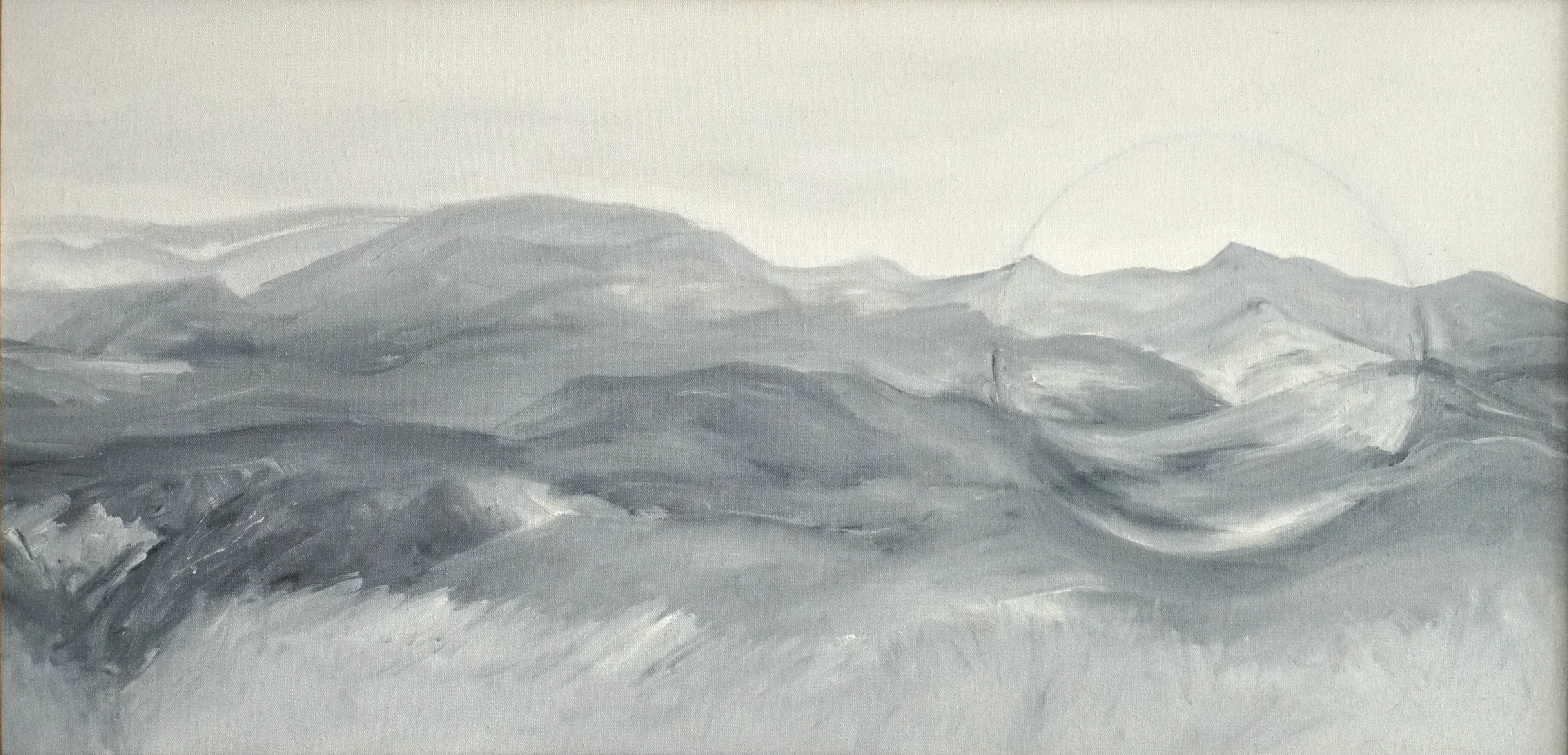 Pedro Diniz Kubitschek - Mata do jambreiro [da série IN SITU]. 2019. Óleo sobre tela.  70 x 30 cm.