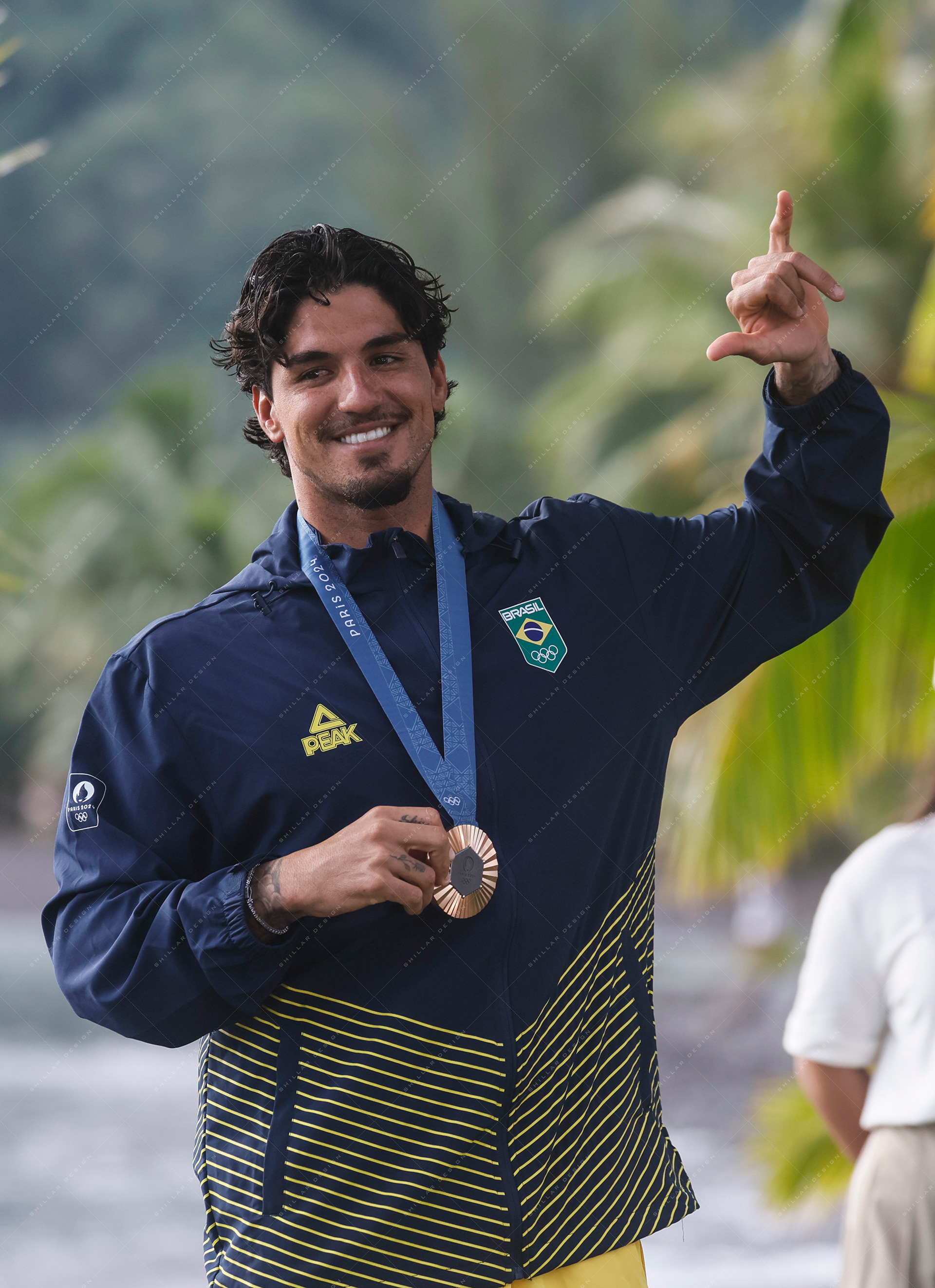 Gabriel Medina of Brazil, bronze medalist of men's surfing, Aug. 5, 2024