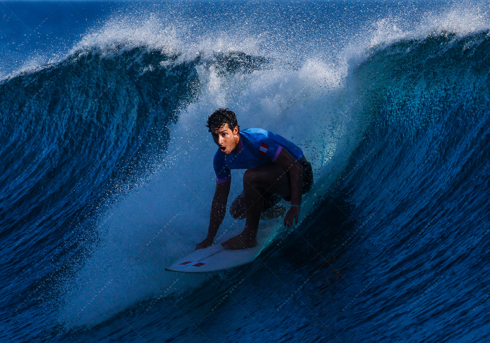 Lucca Mesinas of Peru, round 2 heat, July 28, 2024