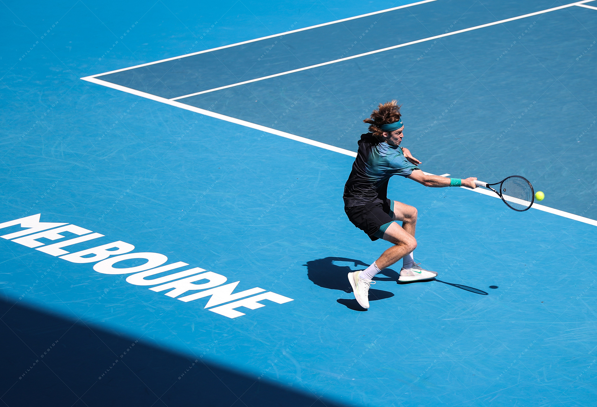 Andrey Rublev of Russia, 1st round, Jan. 14, 2024