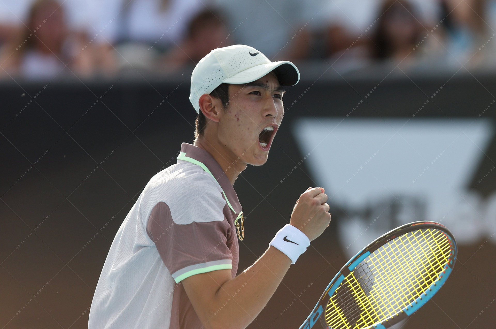 Shang Juncheng of China, 1st round, Jan. 16, 2024