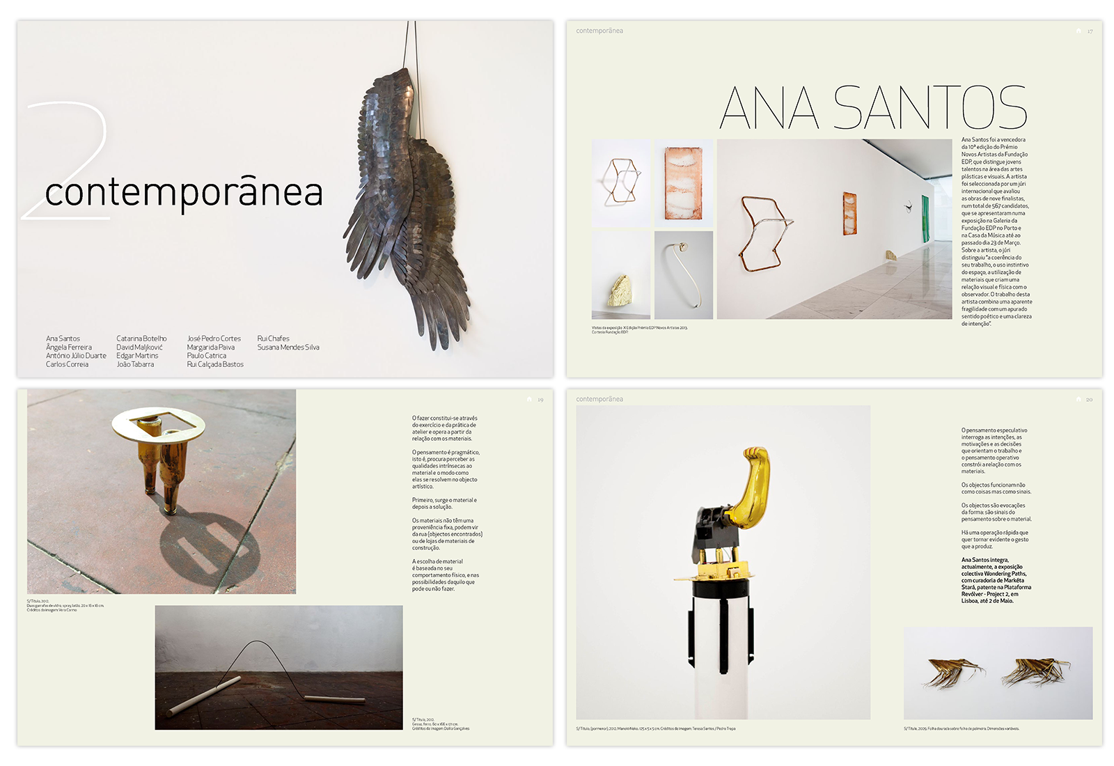 Contemporanea art magazine layouts