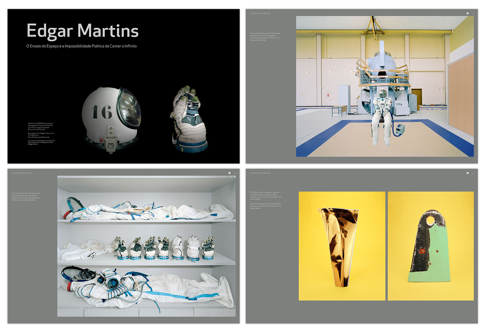 Contemporanea art magazine layouts