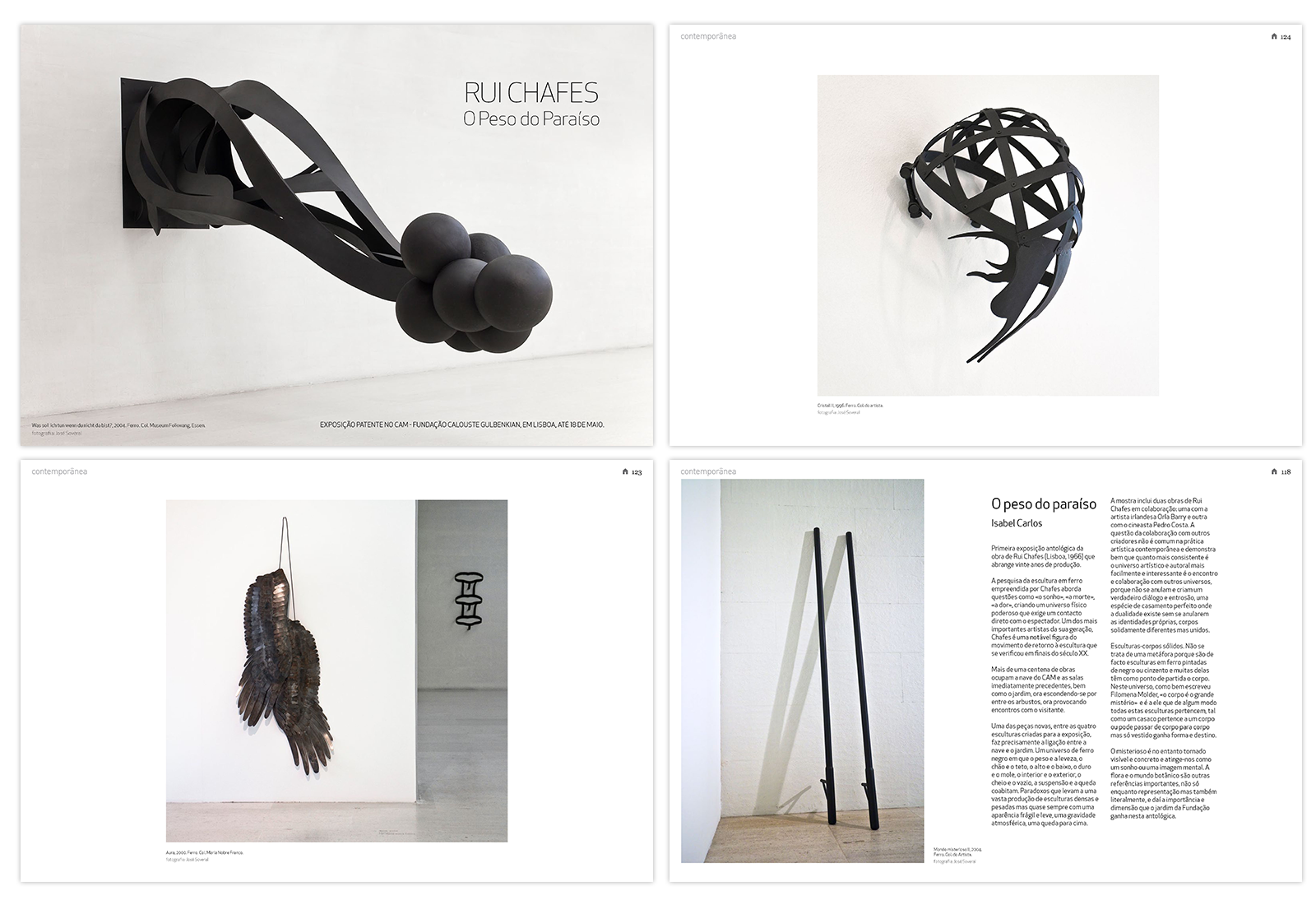 Contemporanea art magazine layouts