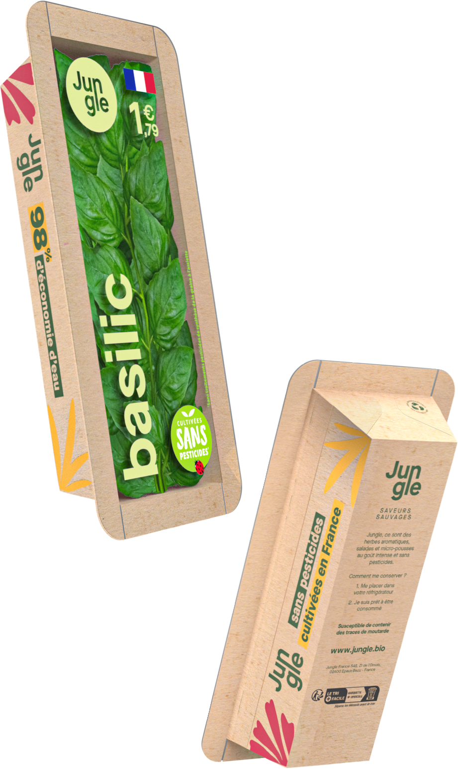 Jungle cut herbs packaging design by Soveral Designer