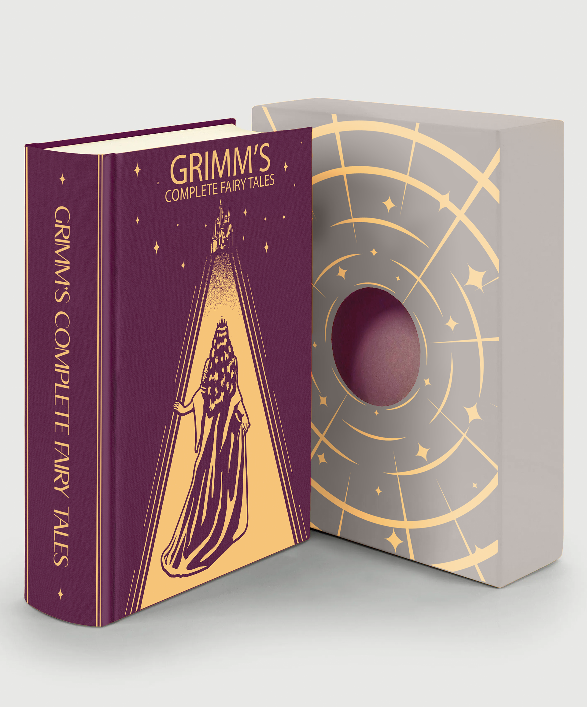 Grimm's Complete Fairy Tales Cover and Slipcase Mockup