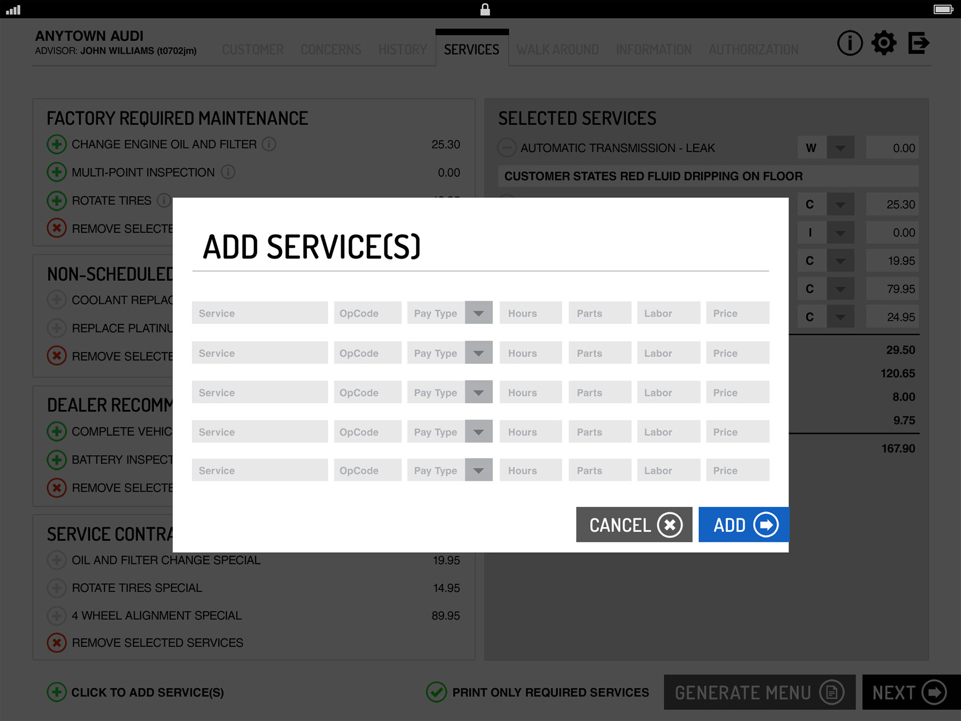 add services
