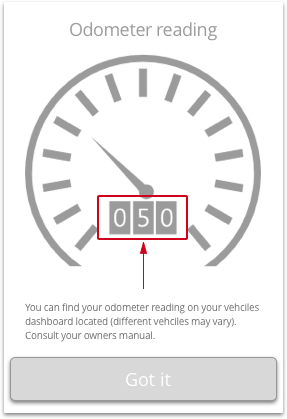 odometer reading