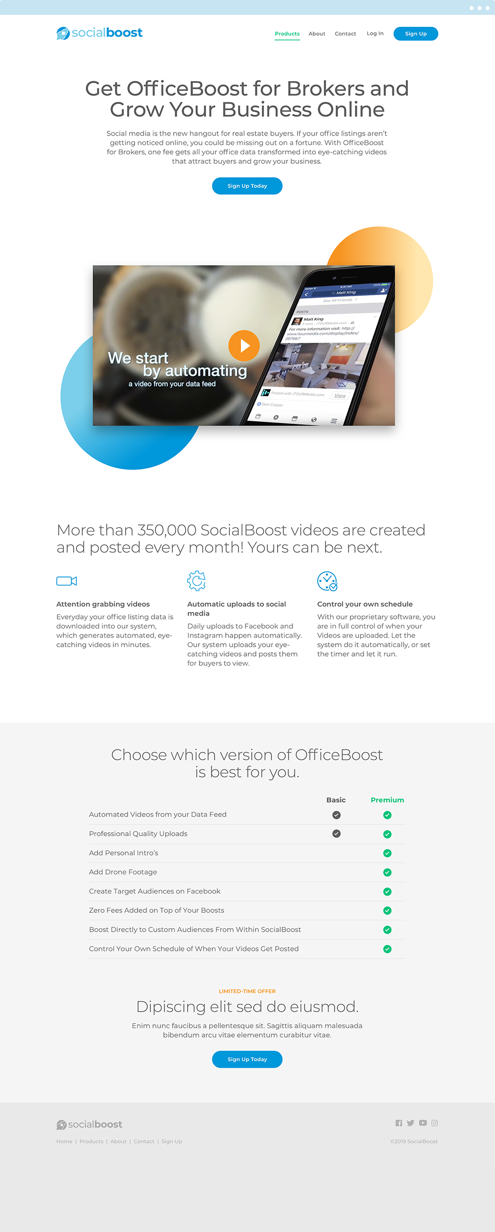 Social Boost - Freelance Web Design & Sub-page Design by Chris Atkins Design