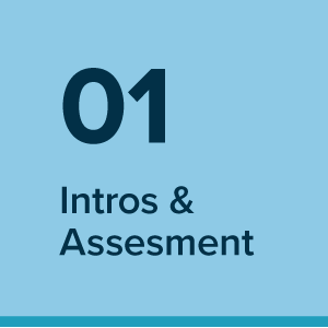 step 1 - intros & assessment - Brand identity, graphic design, and web design process