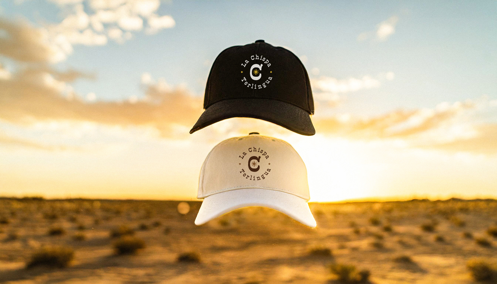 Apparel hat design for La Chispa with logo and brand design by Chris Atkins Design