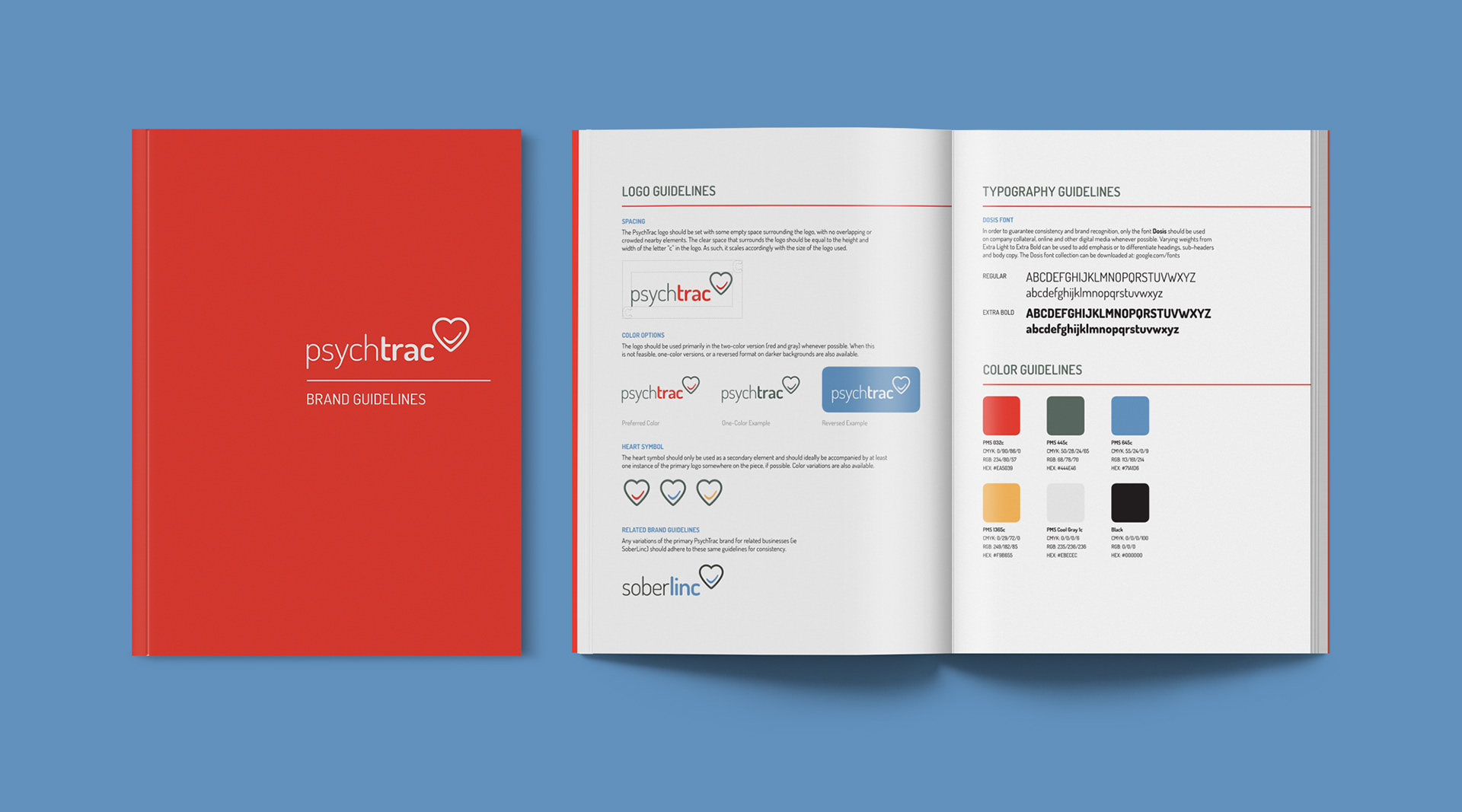 PsychTrac - Freelance Brand Guidelines & Graphic Design by Chris Atkins Design