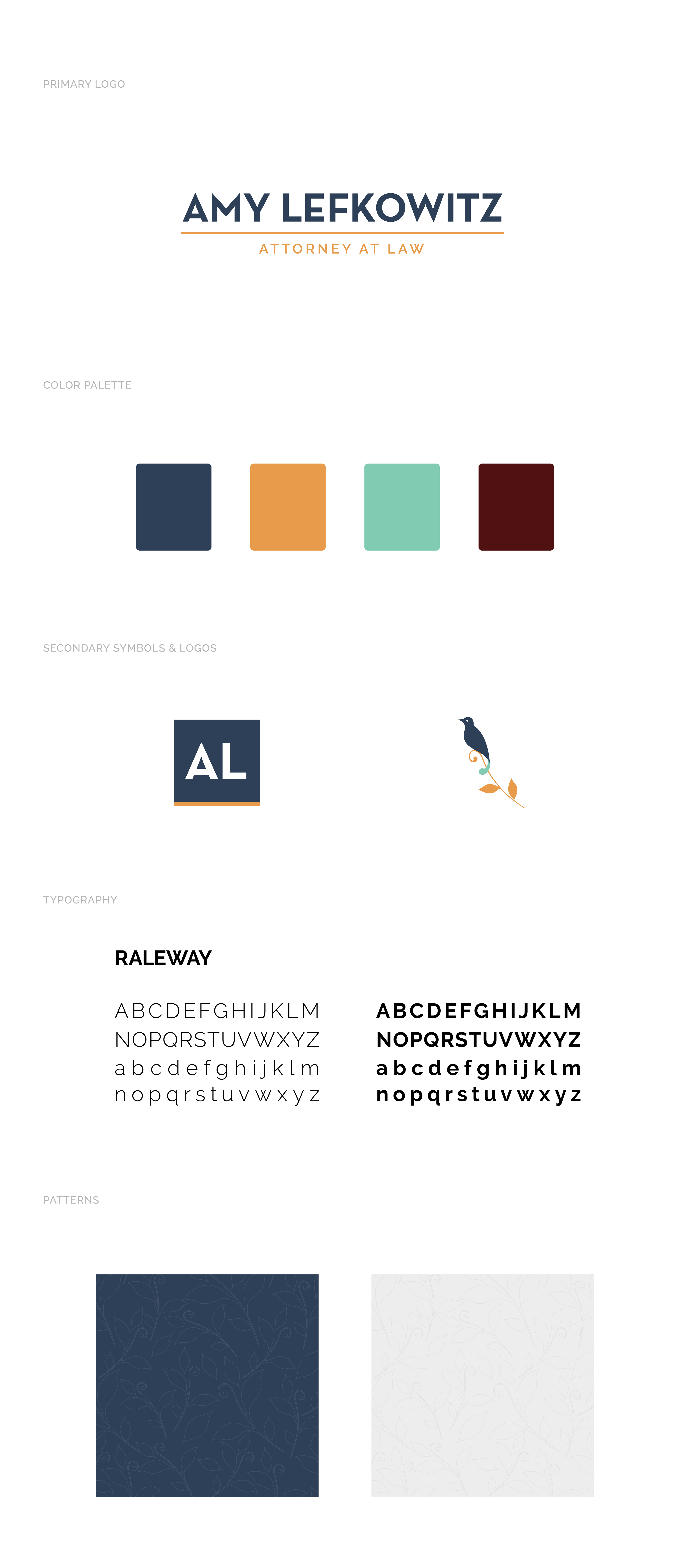 Amy Lefkowitz Law - Freelance Logo Design & Brand Identity Design by Chris Atkins Design