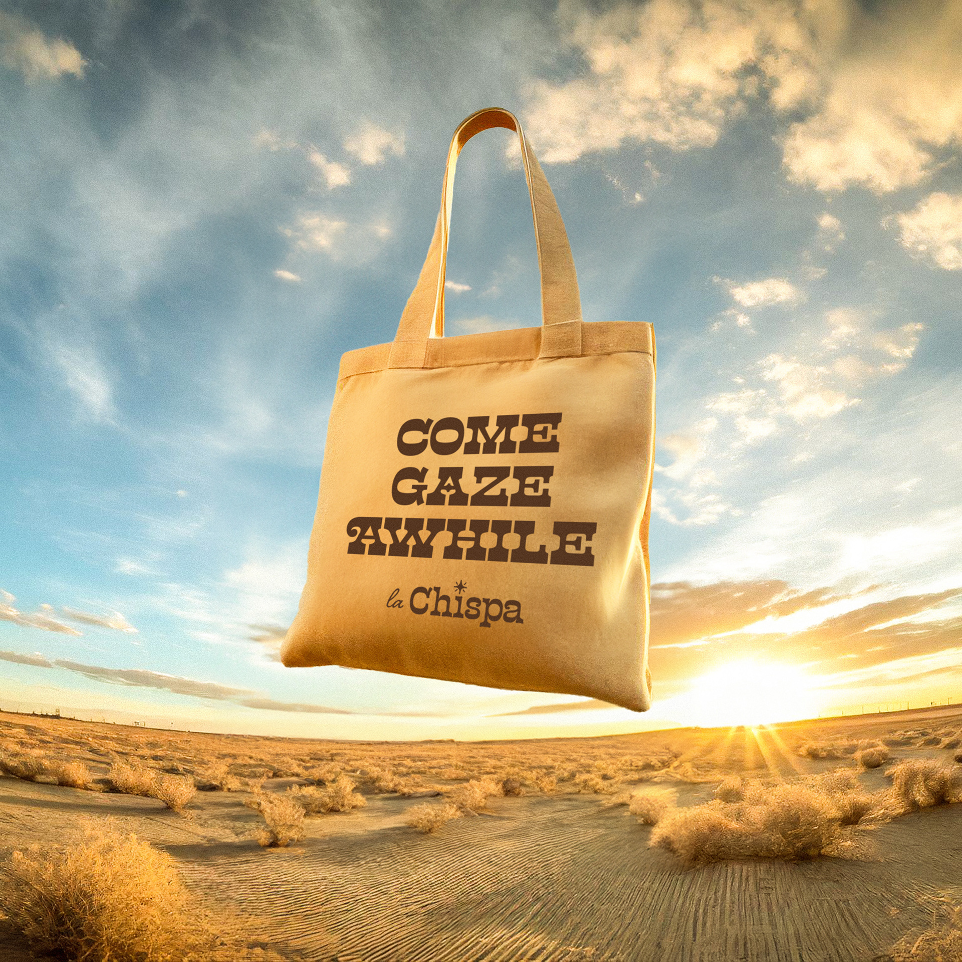 Tote bag merch design for La Chispa with logo and brand identity design by Chris Atkins Design