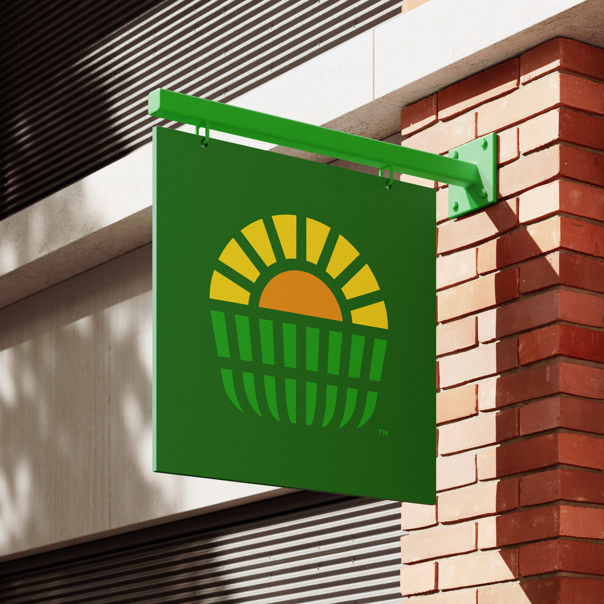 Logo design signage and visual brand identity for Good Basket nonprofit NGO by Chris Atkins Design