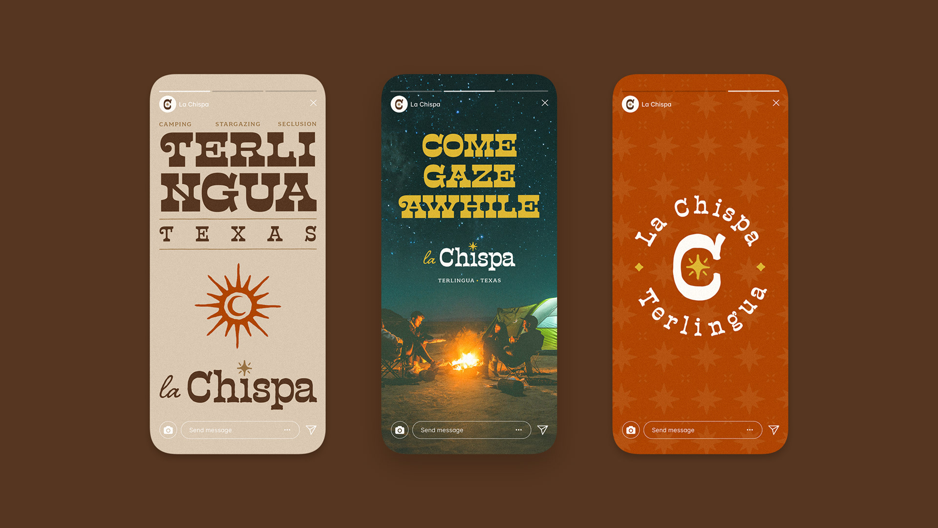 Social media instagram story design for La Chispa with logo and brand identity design by Chris Atkins Design