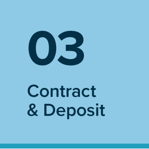 step 3 - contract and deposit - Brand identity, graphic design, and web design process
