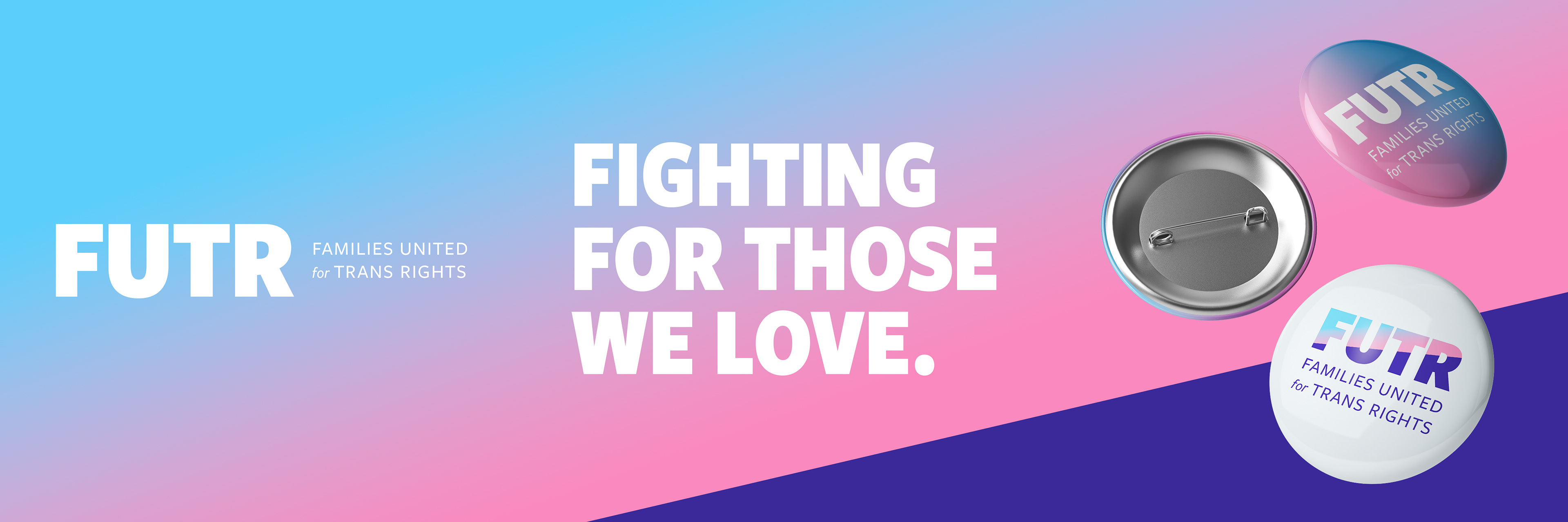 FUTR: Families United for Trans Rights brand identity by Chris Atkins Design