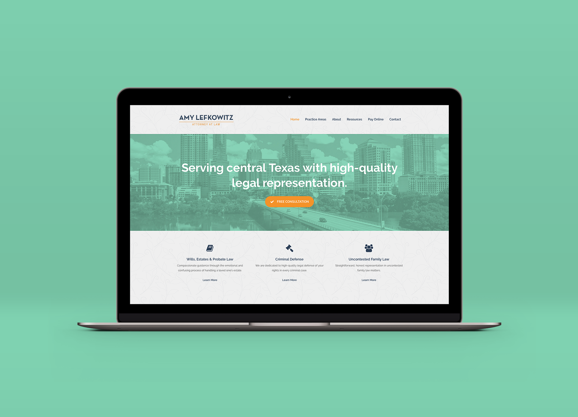 Amy Lefkowitz Law - Freelance Web Design & Brand Identity Design by Chris Atkins Design