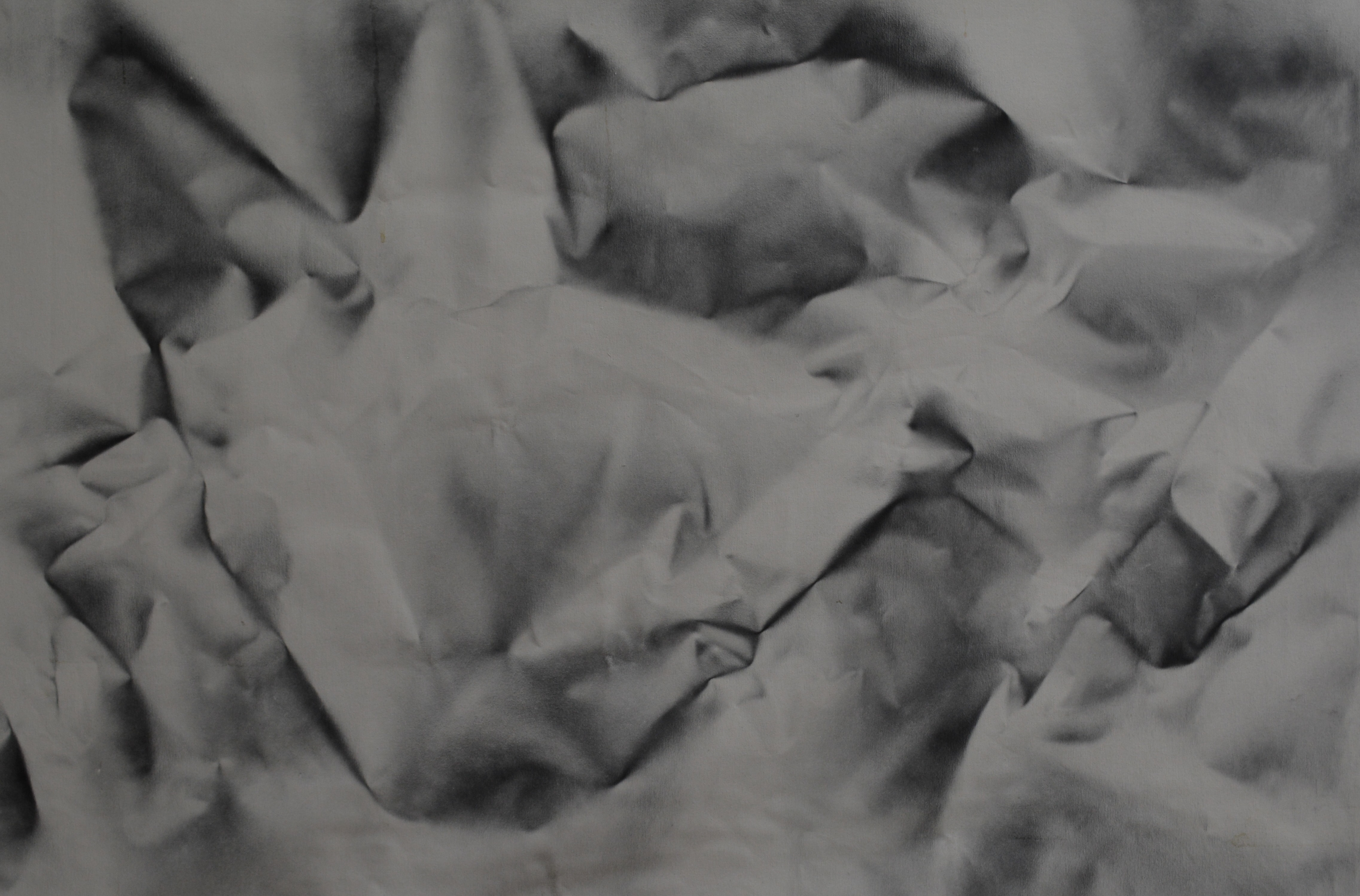 Black pliage, acrylic on canvas, 2021