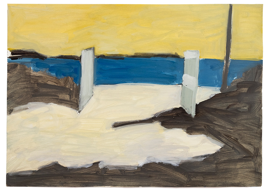 Paisagem, 2018. Óleo sobre papel. 29 x 42 cm