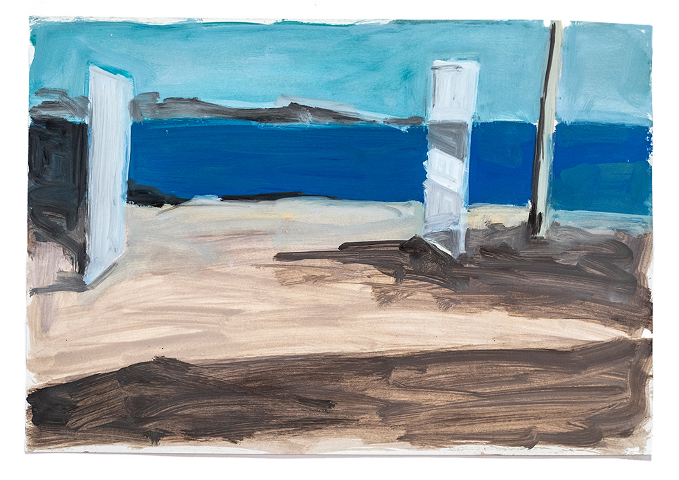 Paisagem, 2018. Óleo sobre papel. 29 x 42 cm