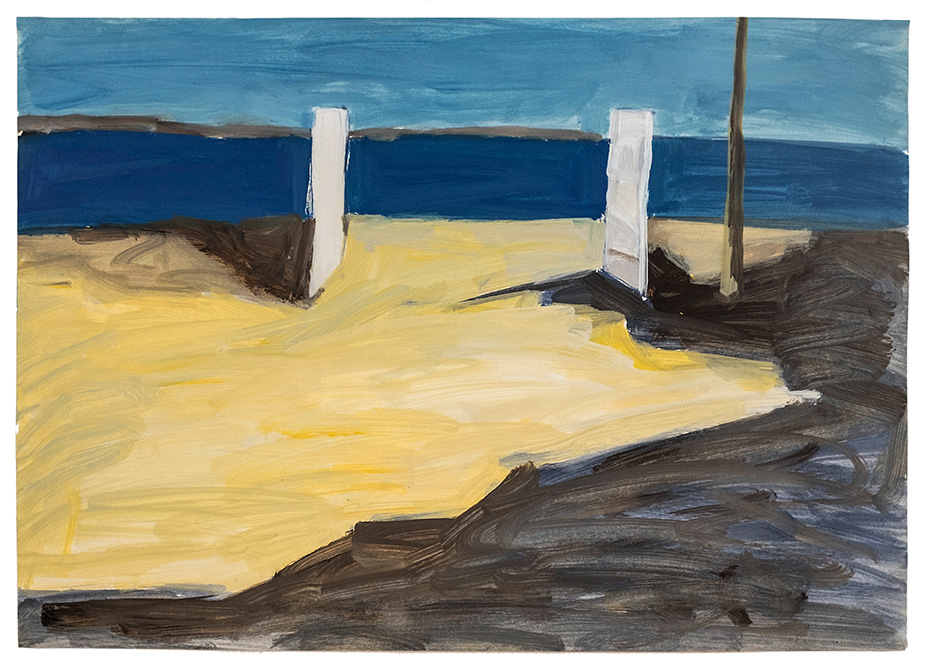Paisagem, 2018. Óleo sobre papel. 29 x 42 cm