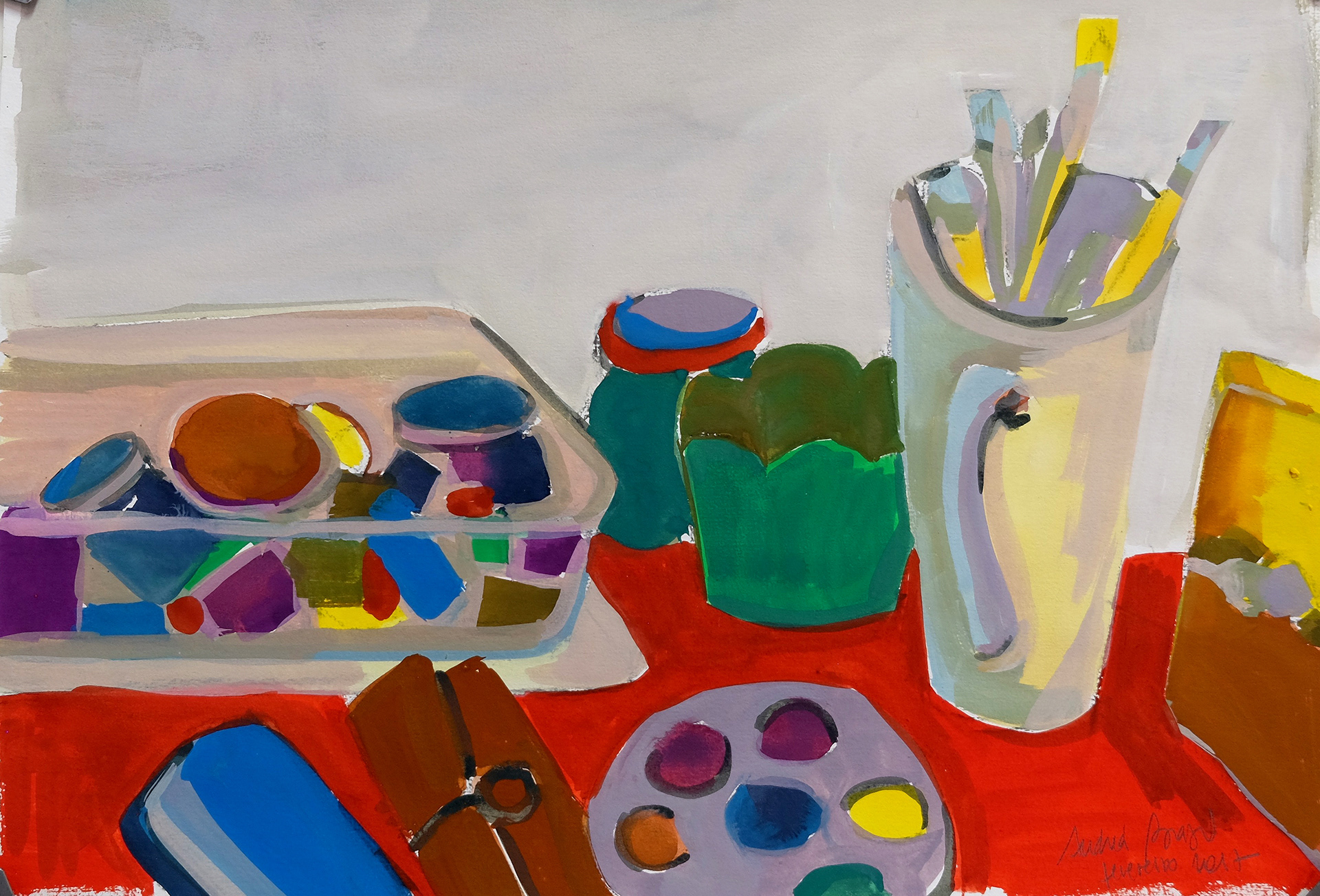 Sem titulo, 2017. Gouache sobre papel. 29 x 42 cm