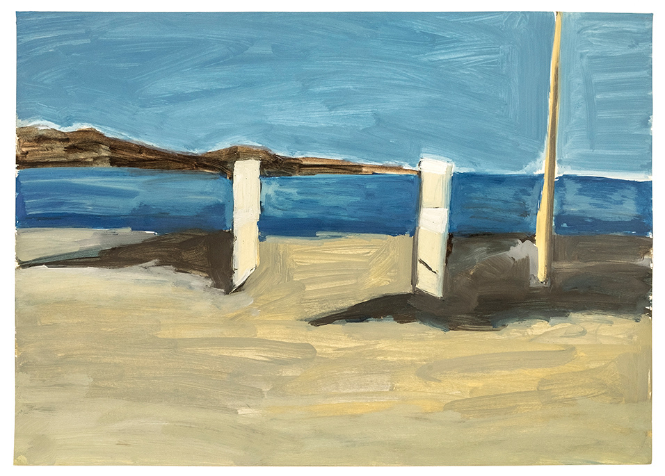 Paisagem, 2018. Óleo sobre papel. 29 x 42 cm