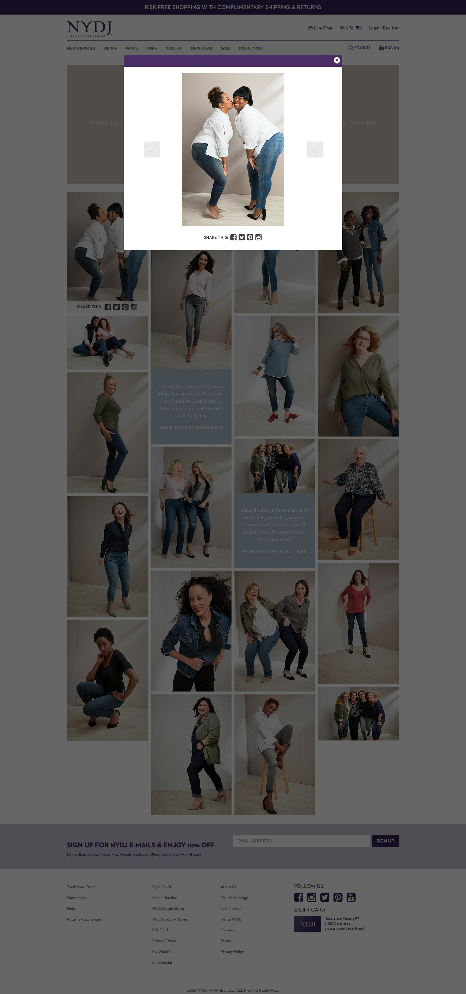 Desktop with Popup modal carousel