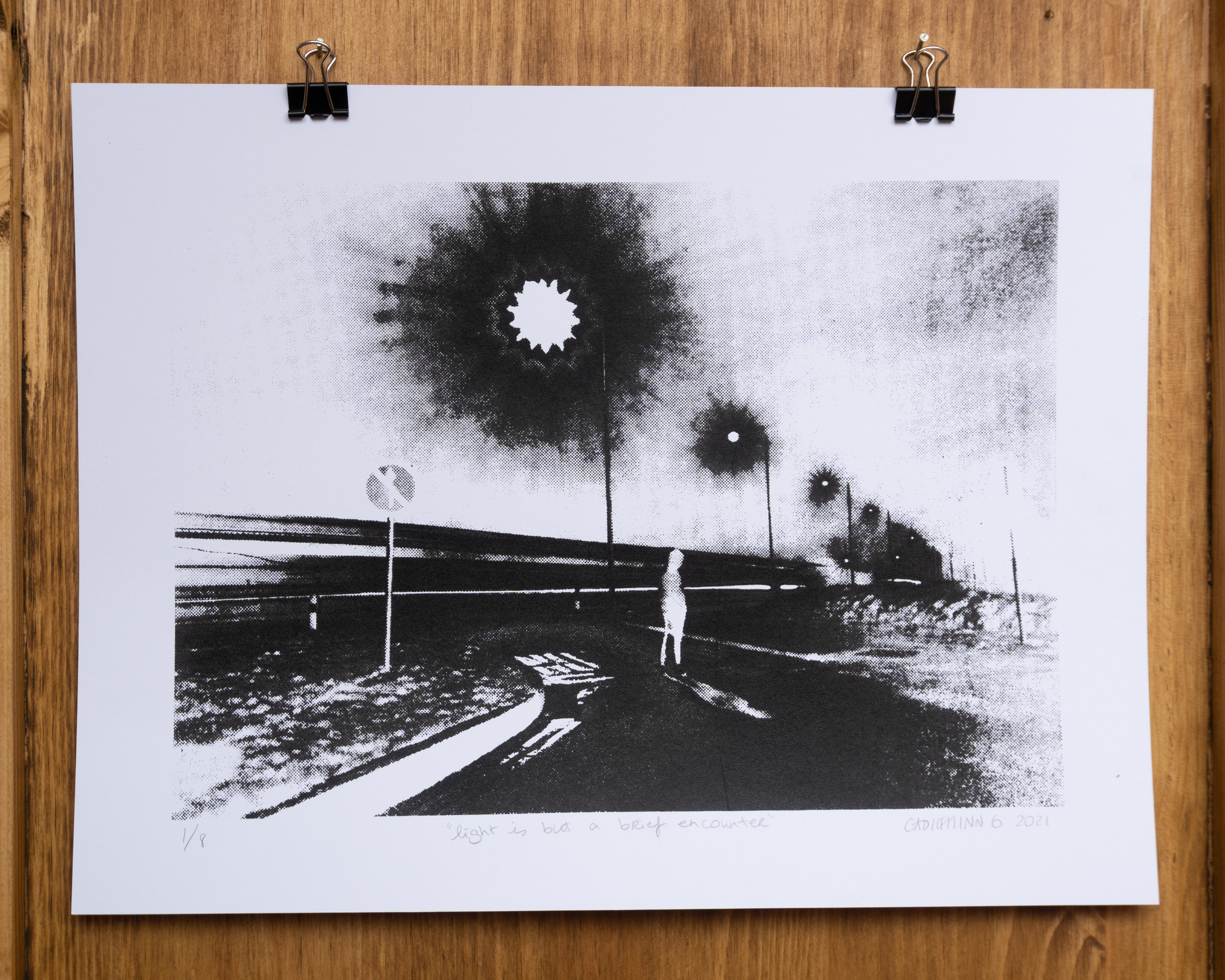 "light is but a brief encounter" screen print, edition of 8