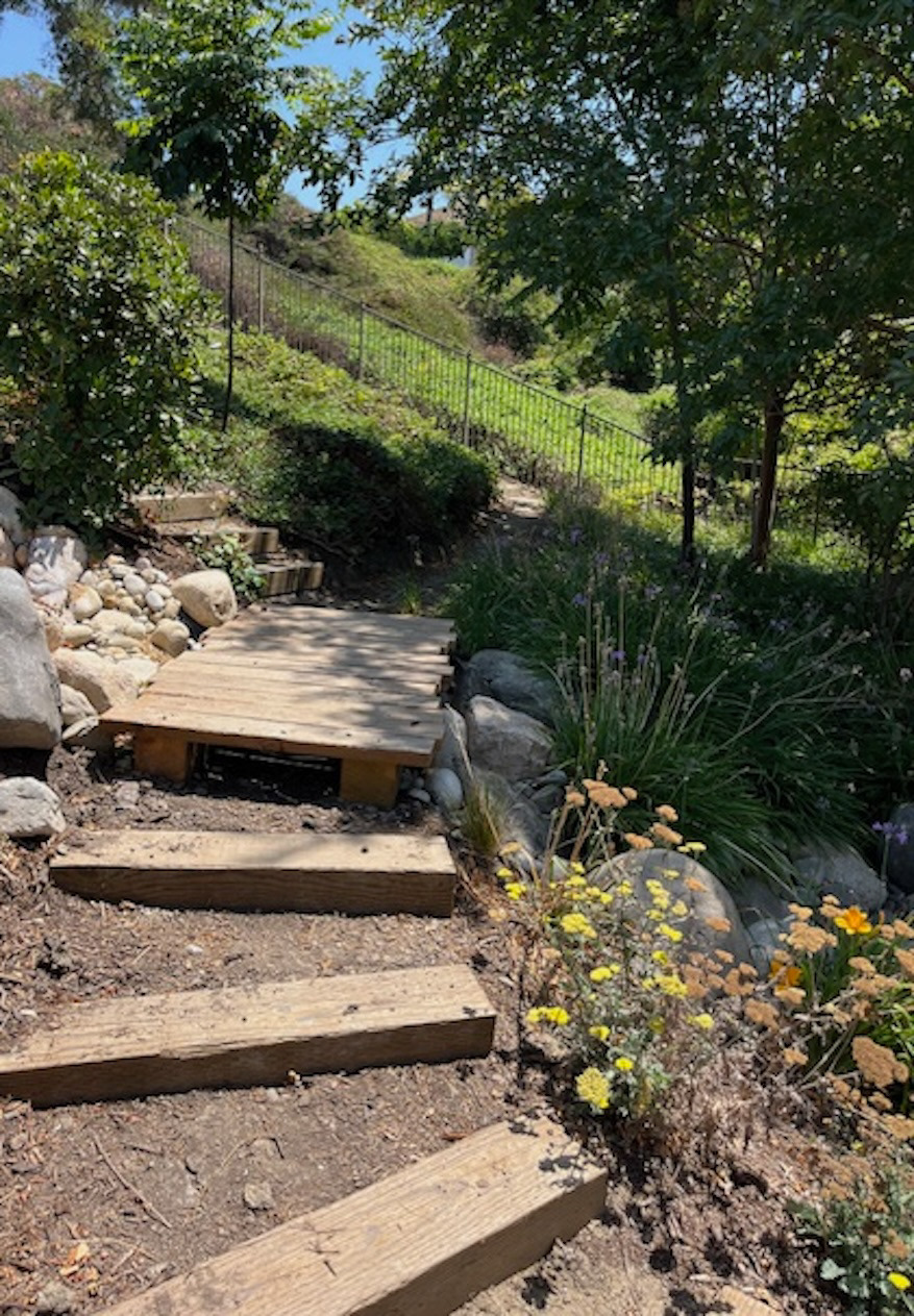 STEPS AND BRIDGE ABOVE LOWER WATERFALL