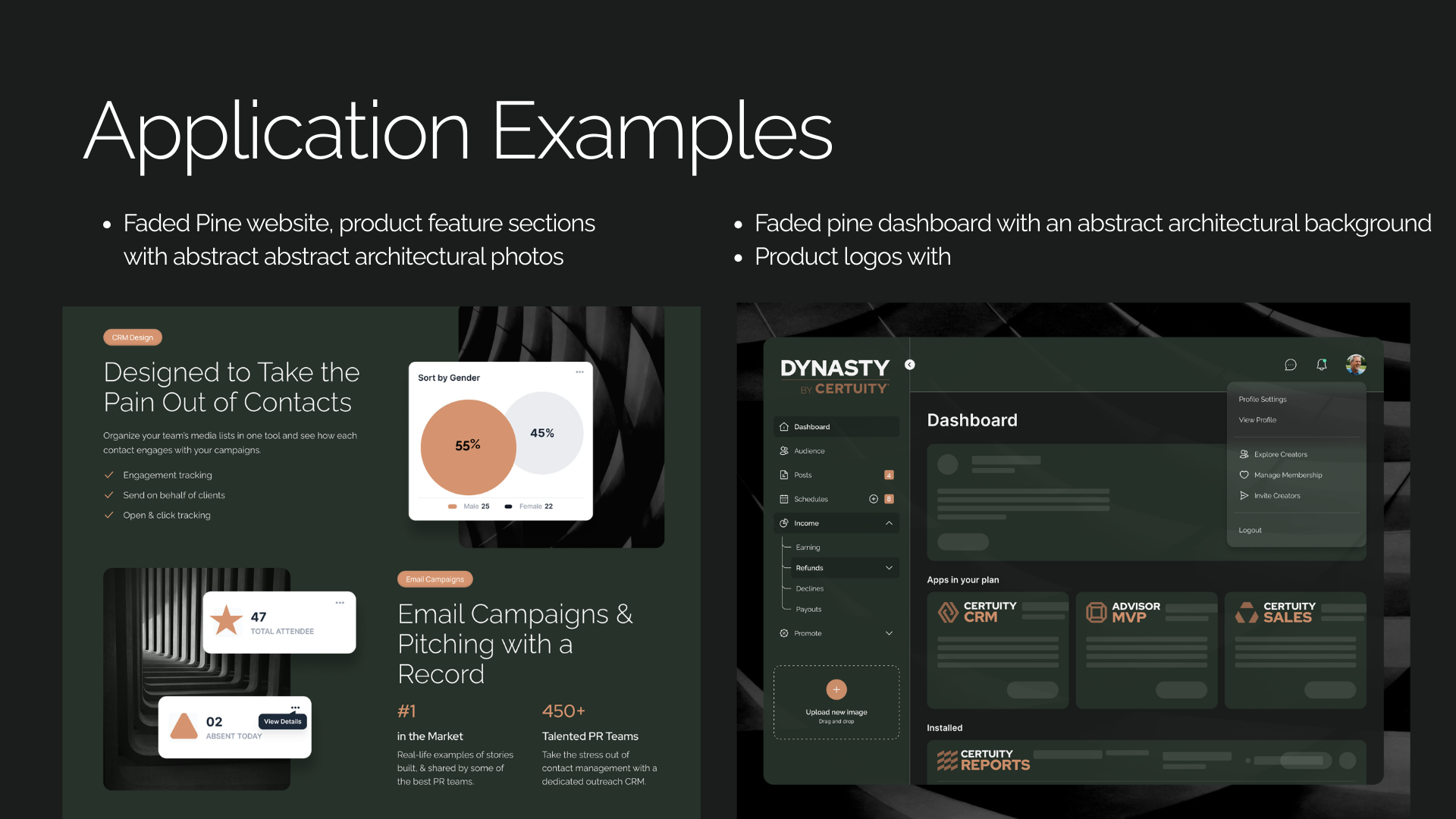 Financial Industry Branding and Identity: UI Mockups