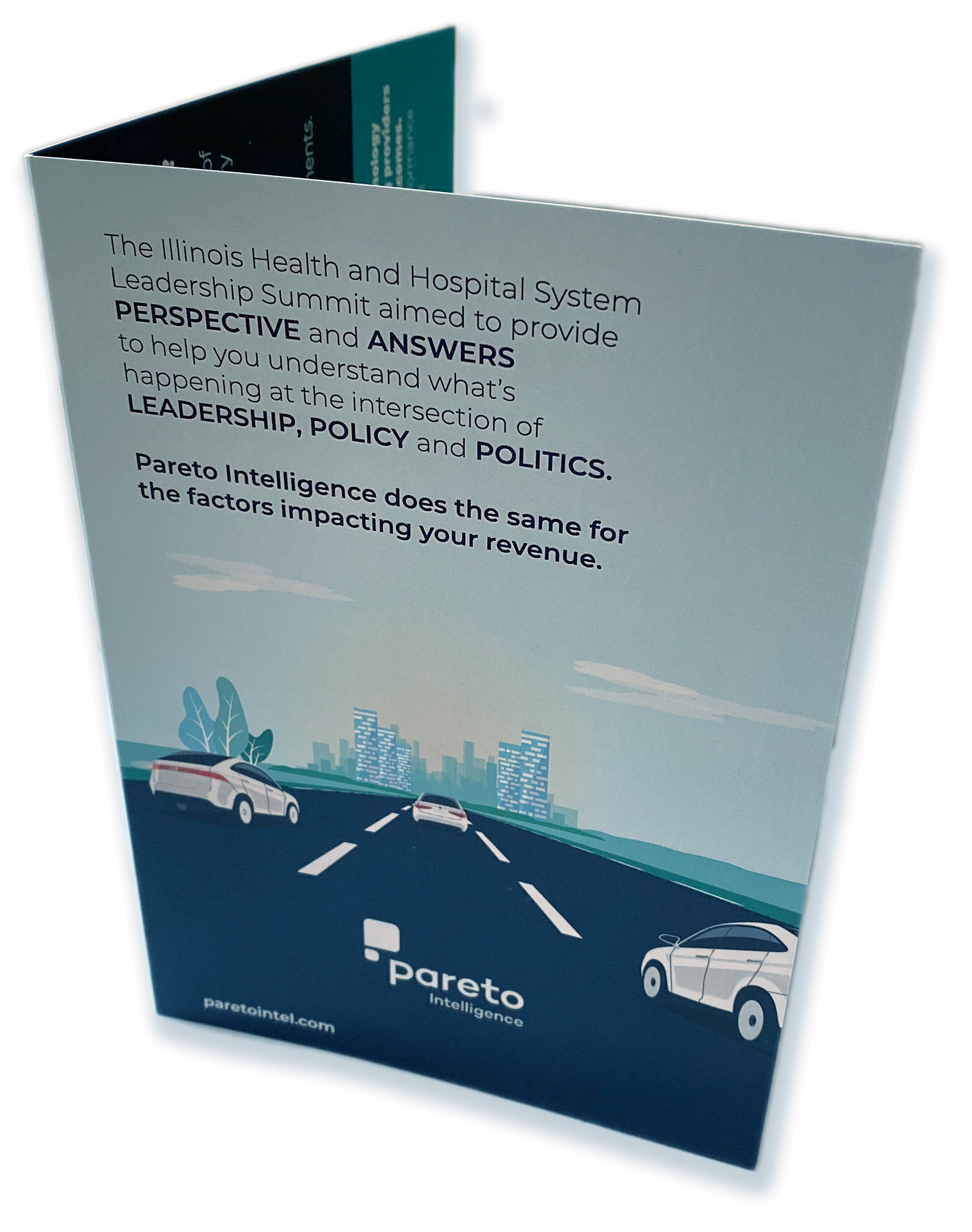 Pareto Direct Mailer, IHA Conference, with UV spot gloss and texture