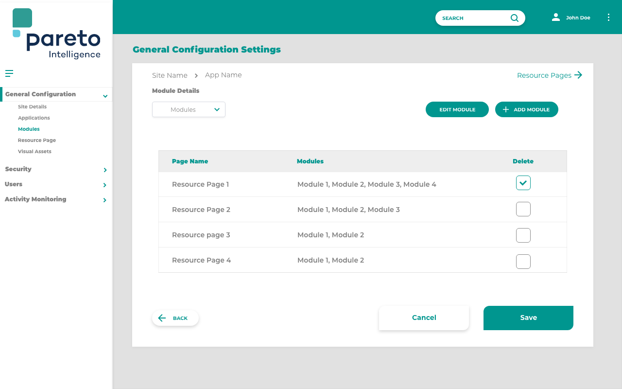 Admin View: Module Details