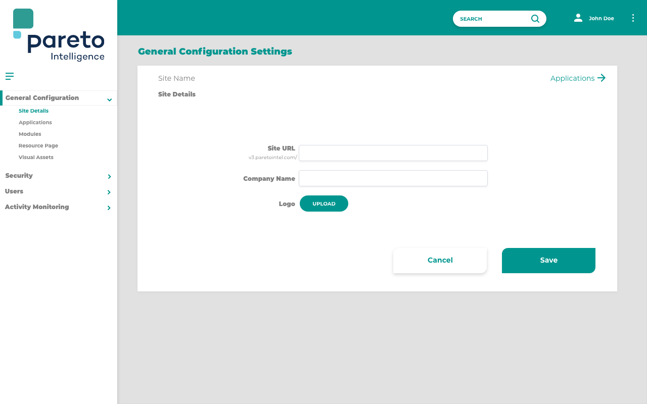Admin View: Site Details
