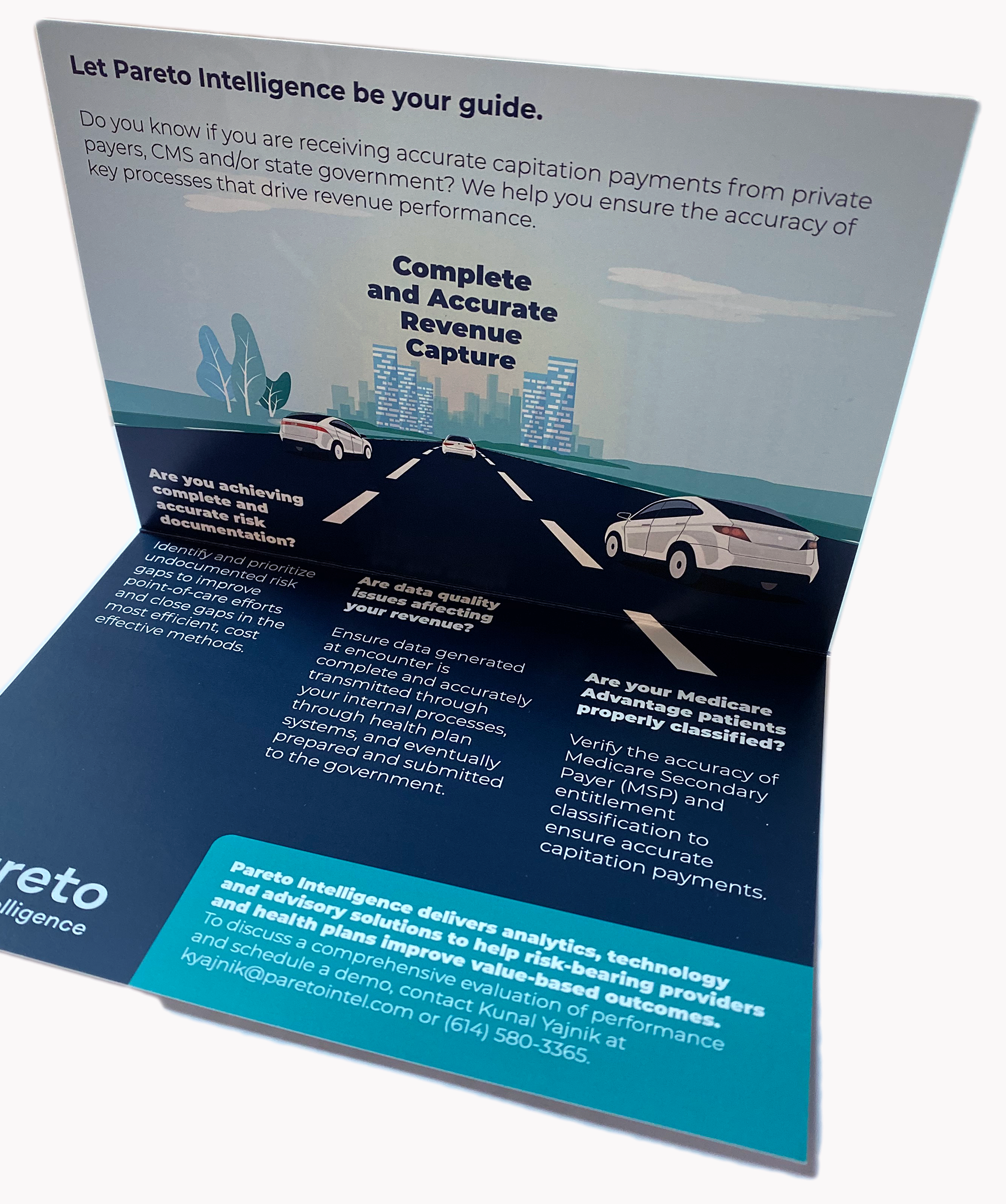 Pareto Direct Mailer, IHA Conference, with UV spot gloss and texture