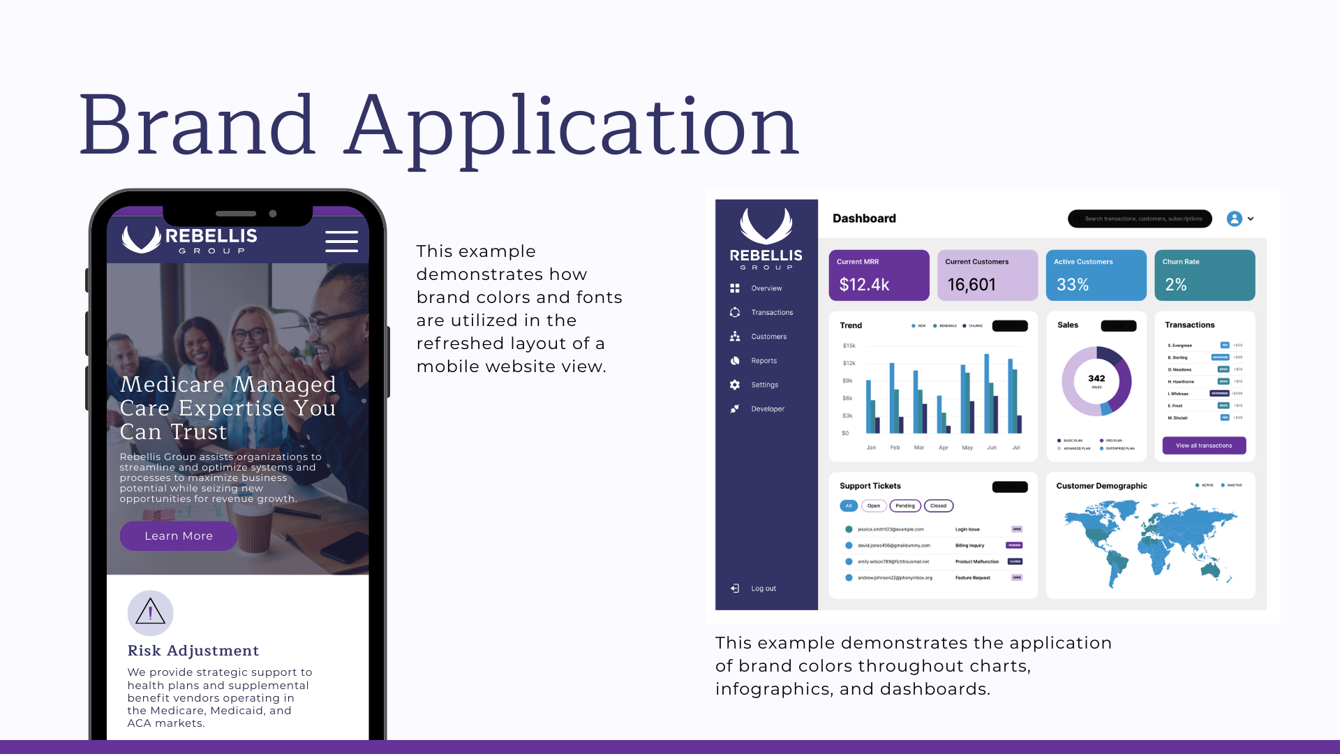  Branding and Identity Design: UI mockups