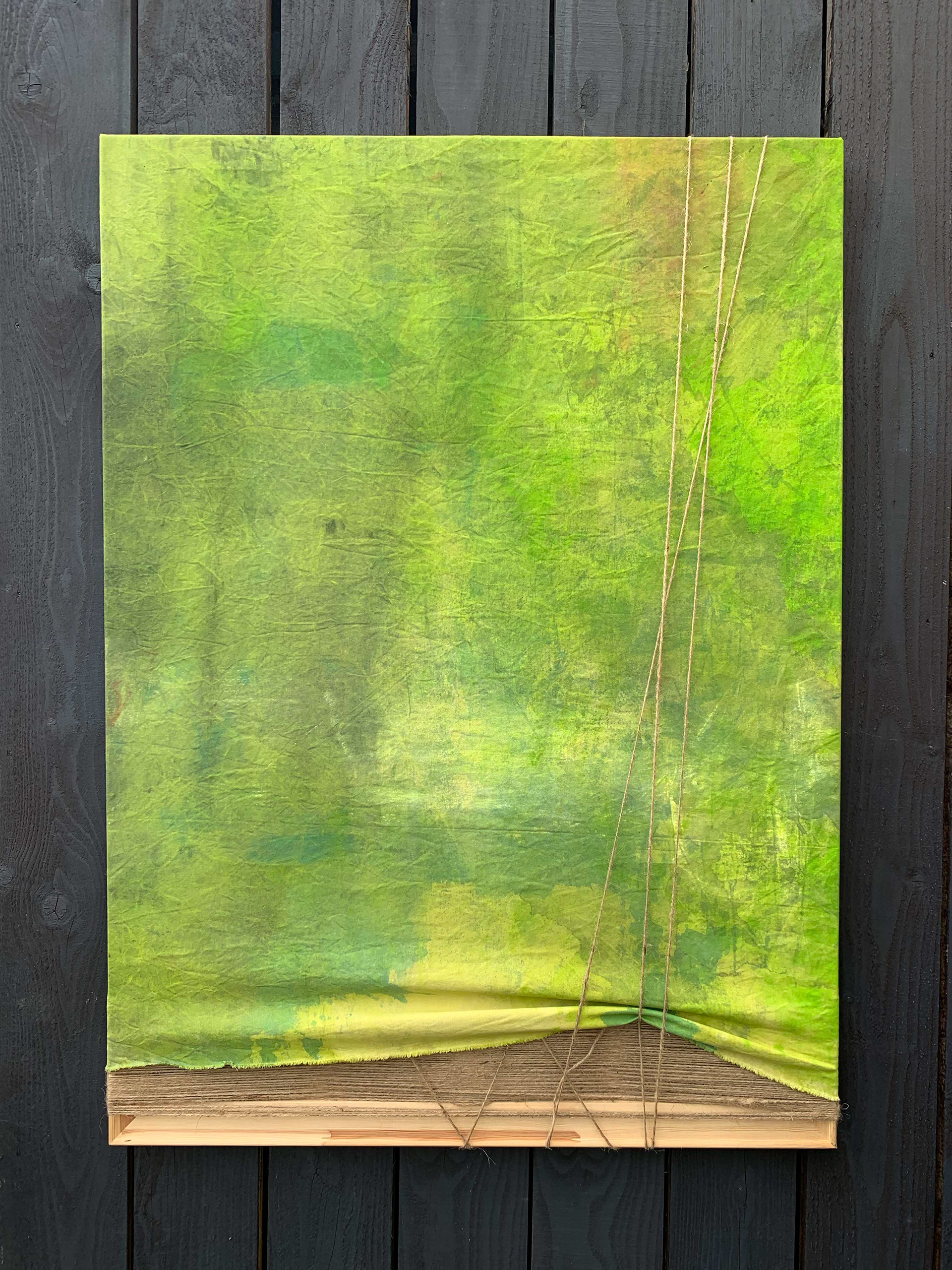 Experiment of Indifference #12 Acrylic on canvas, Stretcher Bar, Cotton Twine. 80 x 100 x 5cm.