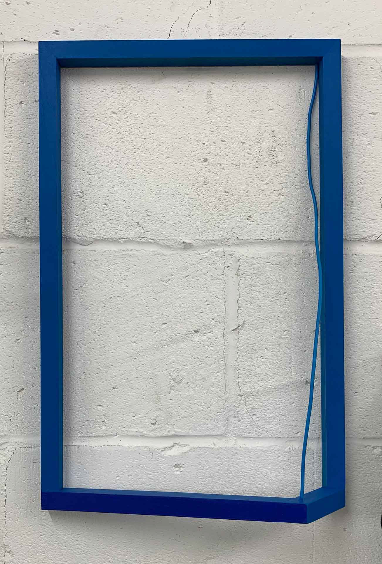 Object! And Wire. Acrylic on Discarded Wood, Discarded Electrical Wire. 30 x 50 x  6cm. (NOT FOR SALE)