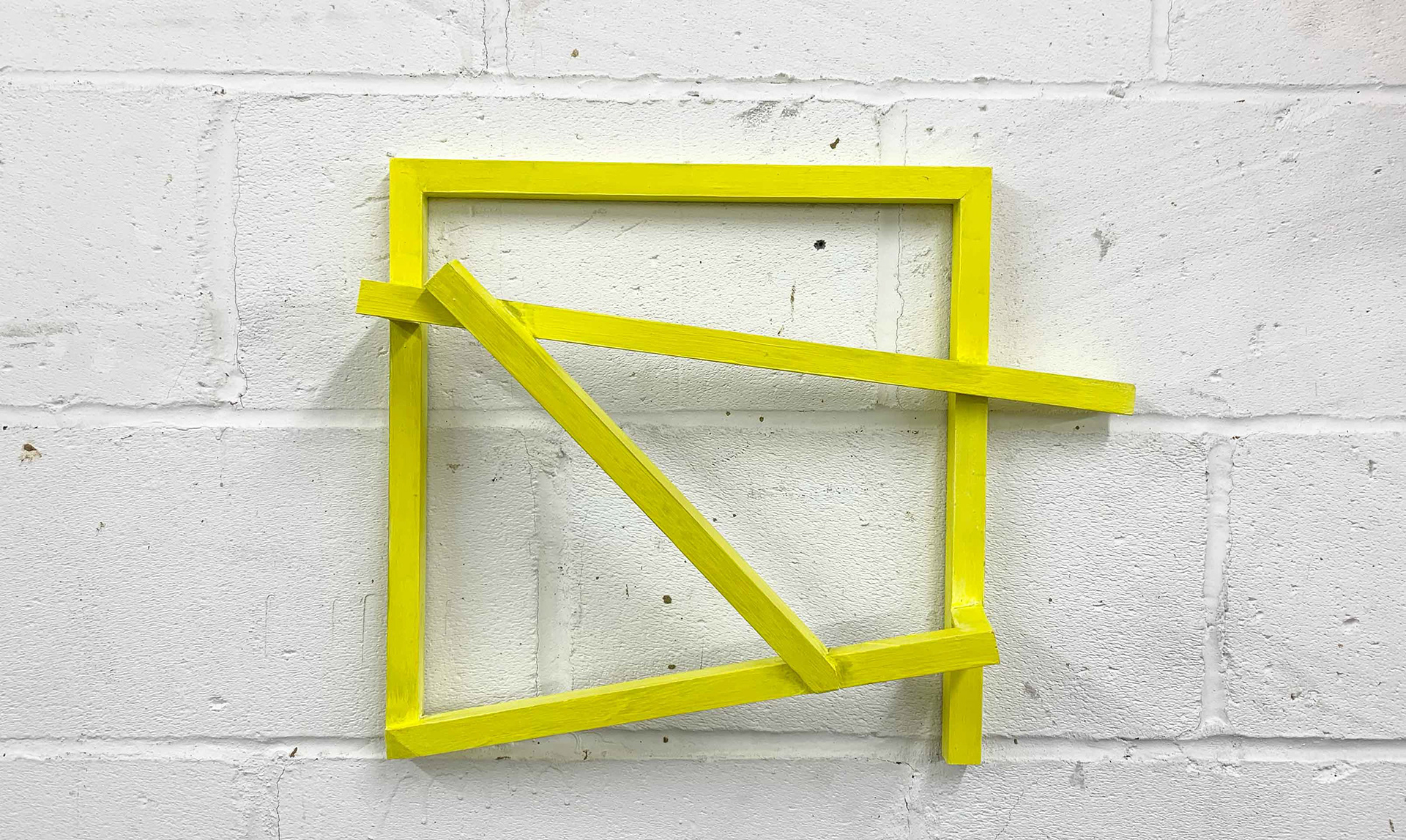 Object! #2. Acrylic on Discarded Wood. 40 x 40 x  10cm.